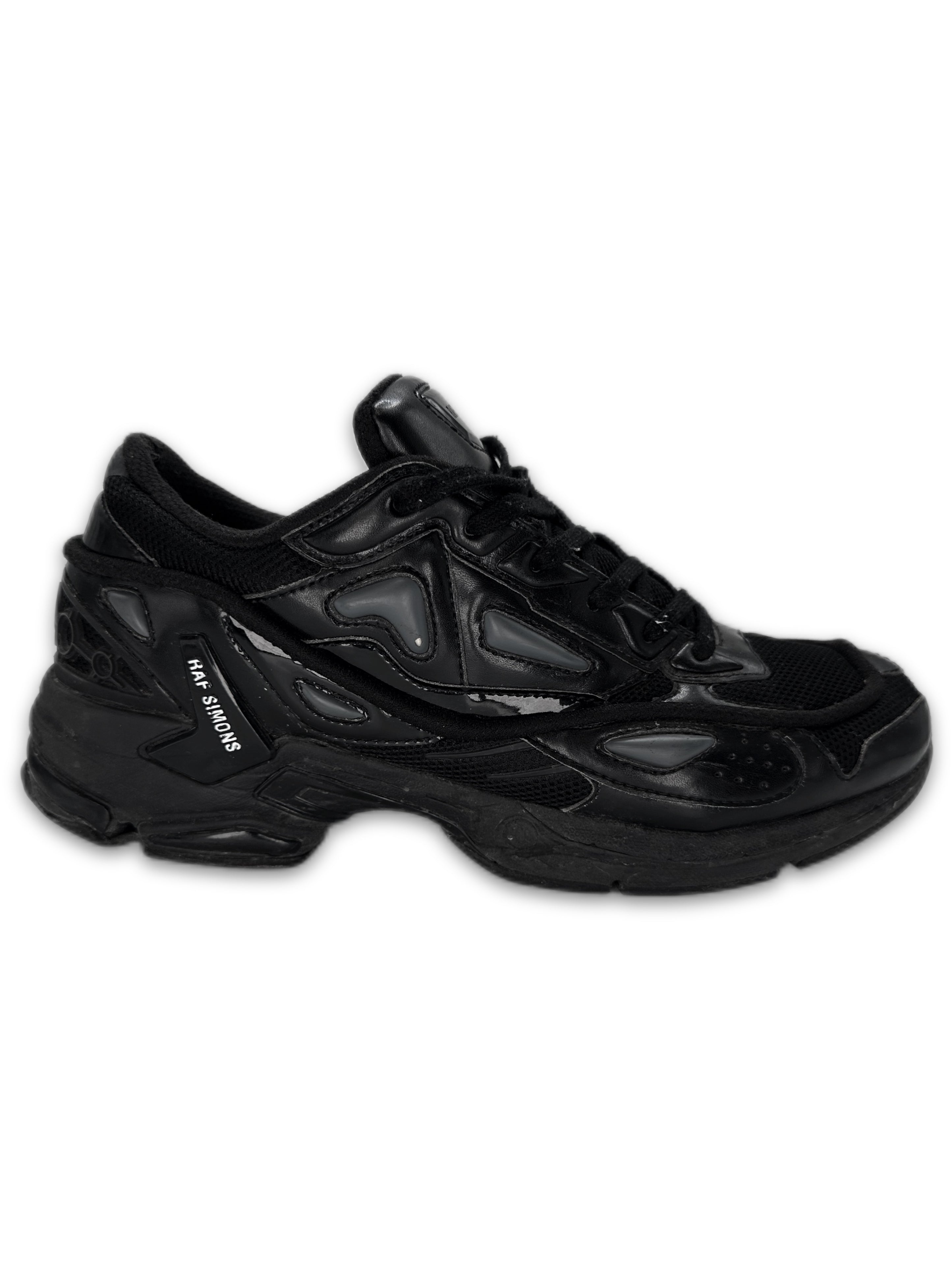 Raf Simons ‘Pharaphxus’ Black Low-top Leather Sneakers