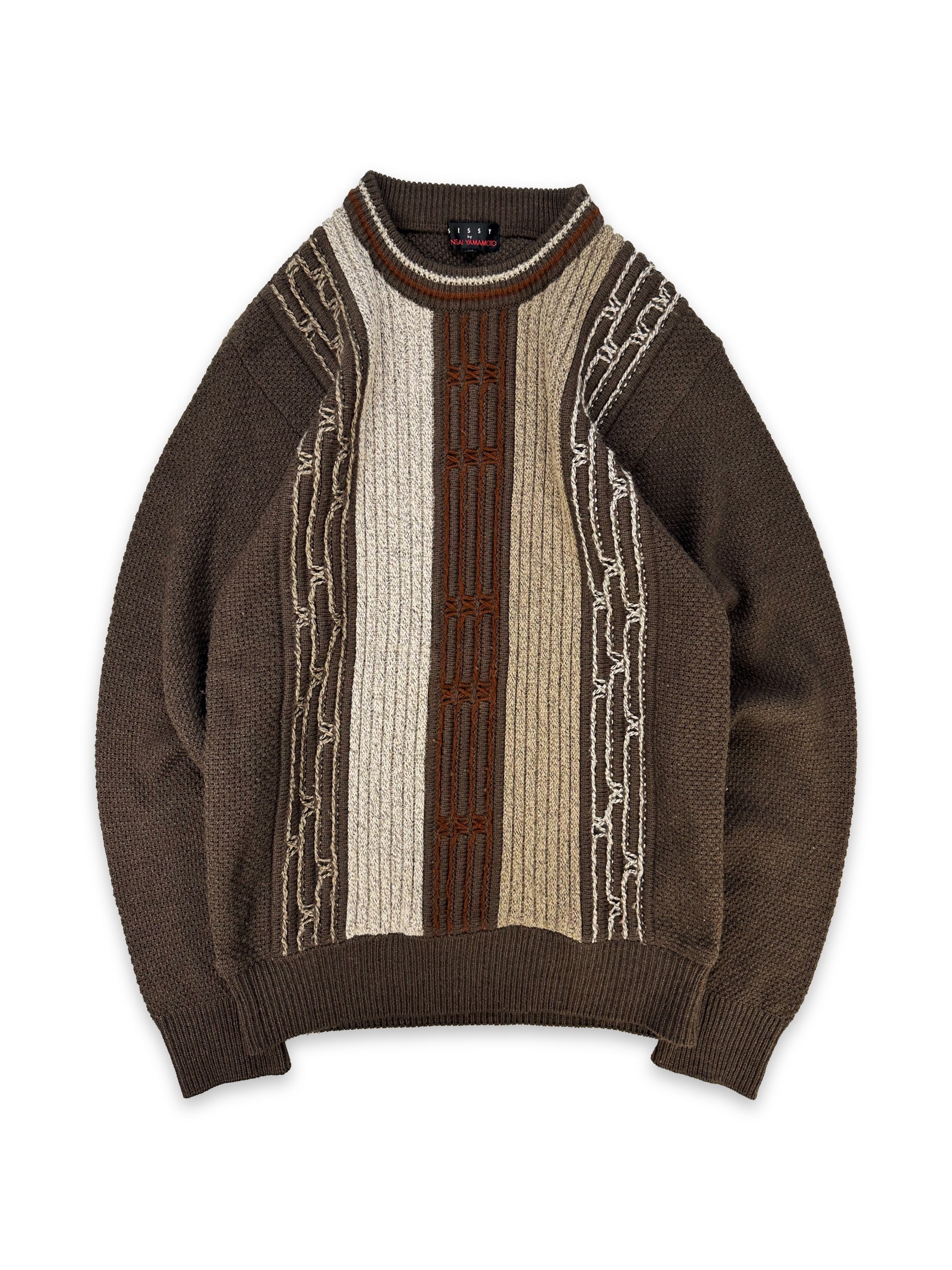 00s Kansai Yamamoto Cable Knit Tonal Sweater