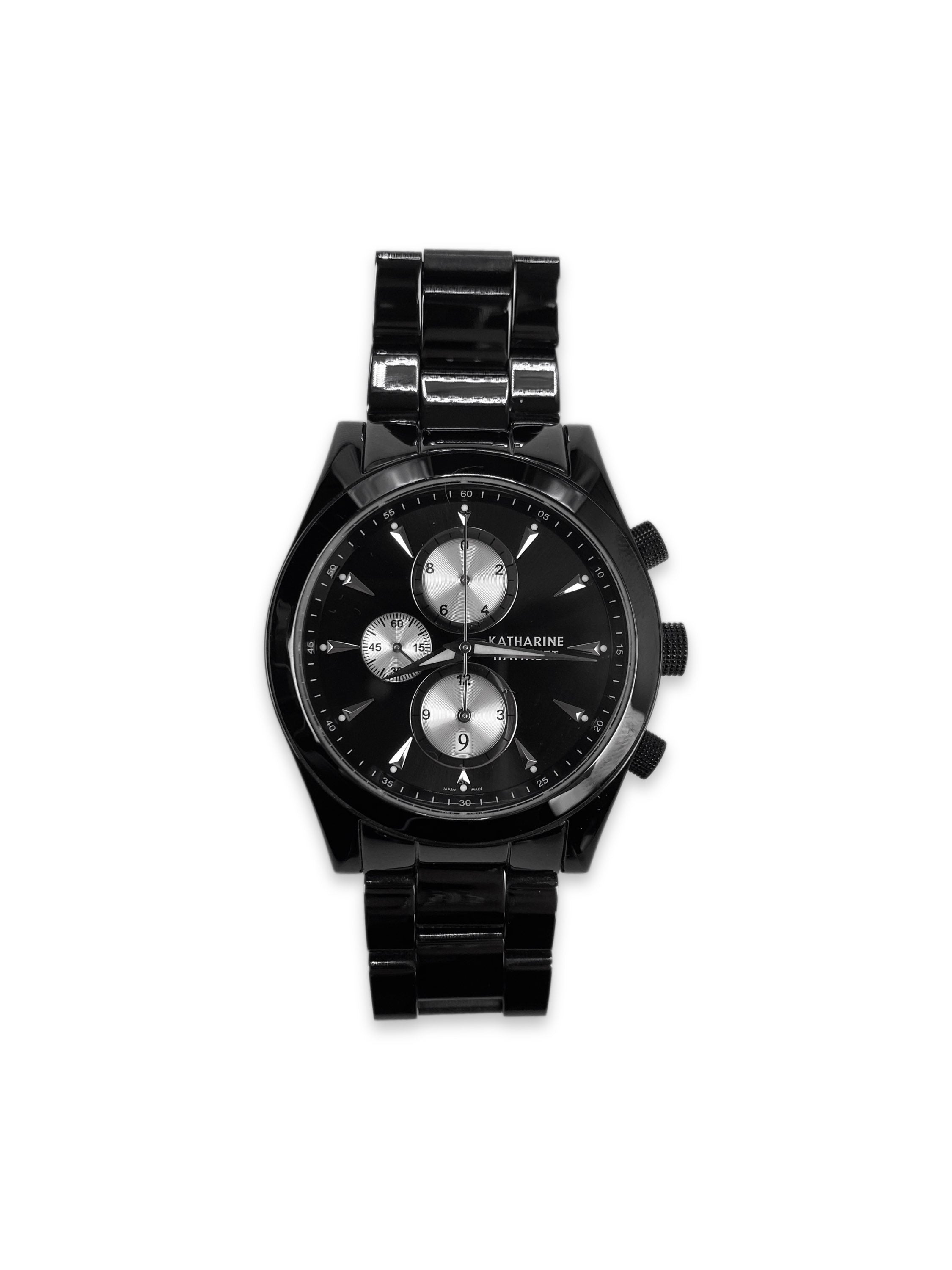 Katharine Hamnett Black Chronograph Watch