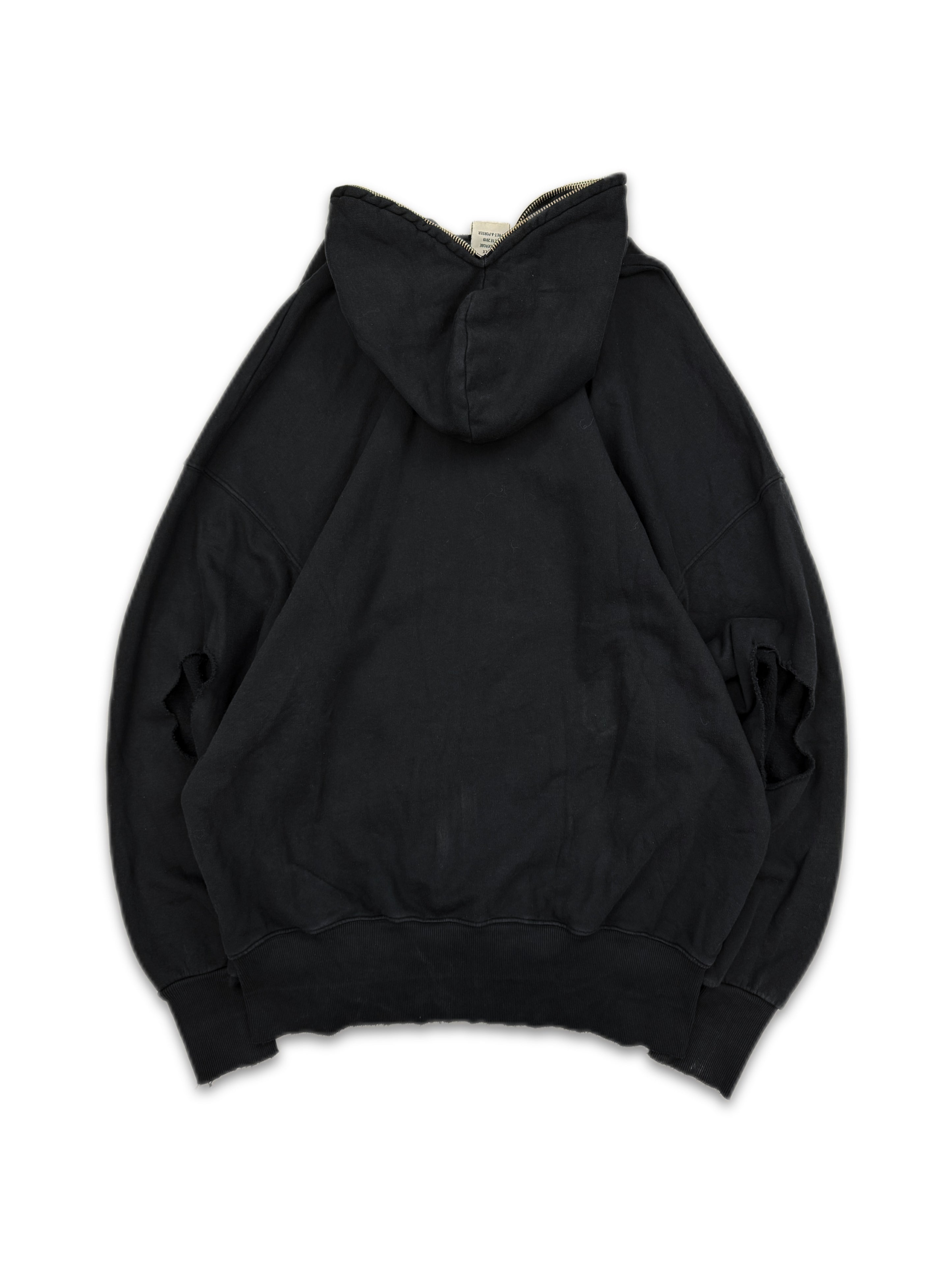 SS19 Vetements ‘Russian Idol’ Gimp Full-Zip Runway Black Hoodie