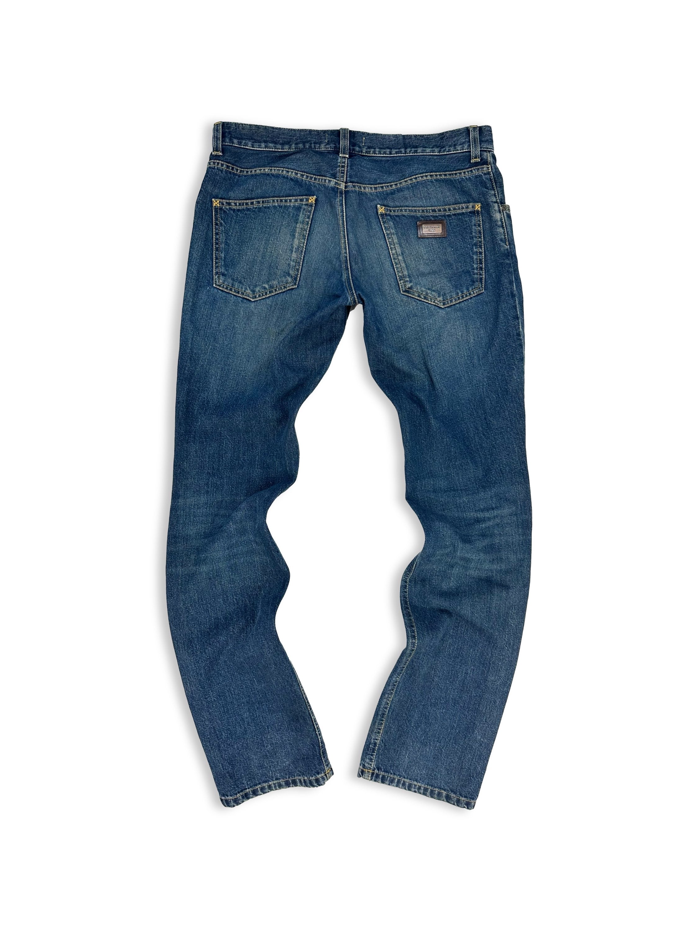 00s Dolce &amp; Gabbana Blue Wash Boot Cut Denim