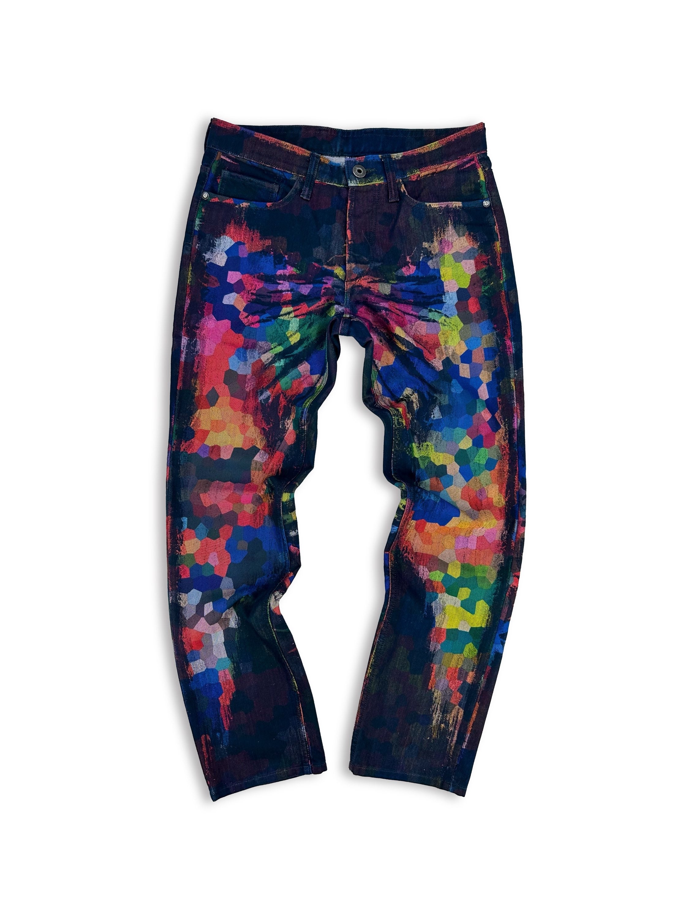 AW14 Issey Miyake ‘Kaleidoscope’ Multi-Coloured Denim