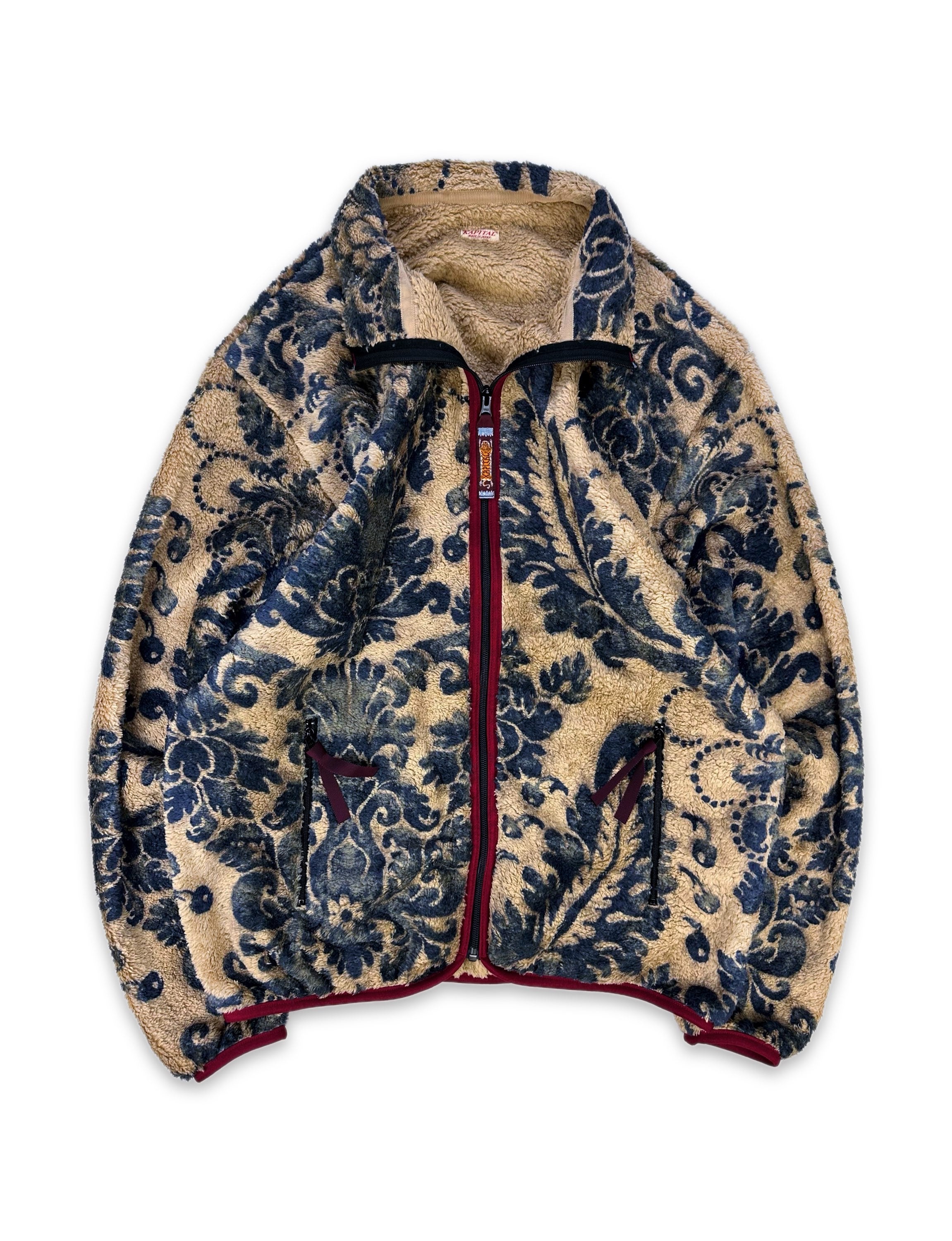 AW22 Kapital ‘Virgen Guadalupe’ Damask Full-zip Fleece Jacket