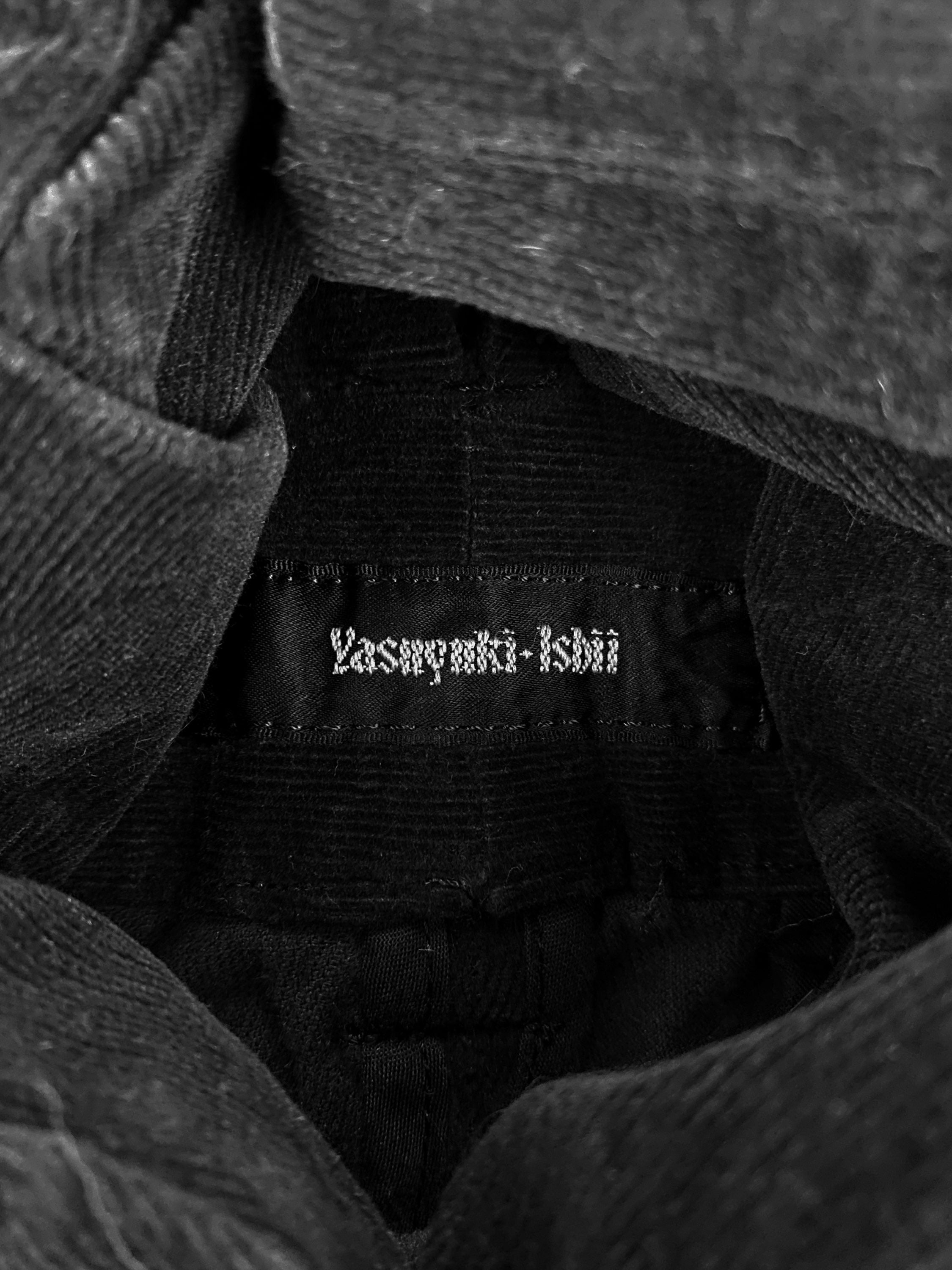 Yasuyuki Ishii Black Corduroy Back Split Trousers
