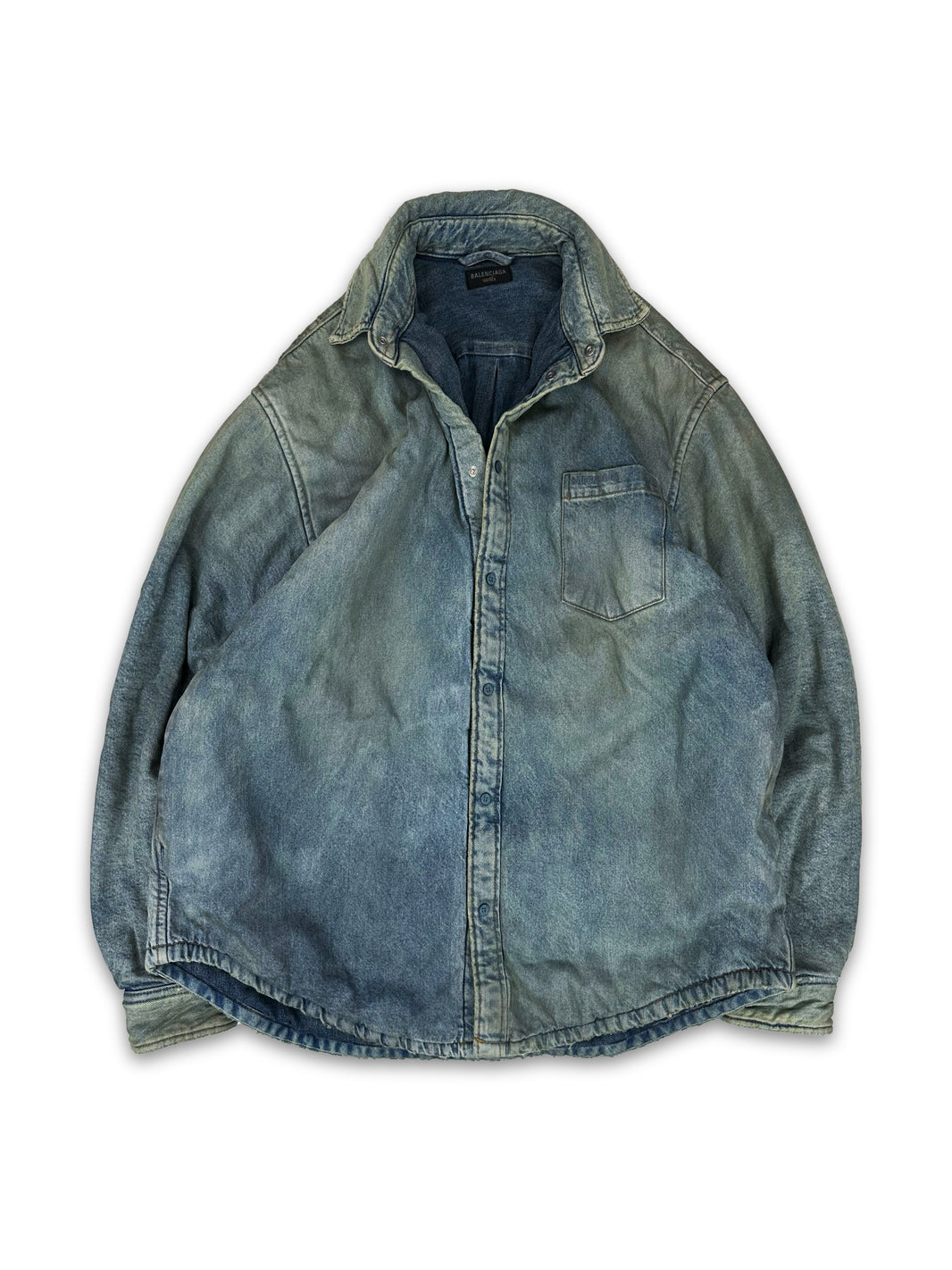 AW22 Balenciaga SAMPLE Padded Logo Oversized Denim Jacket