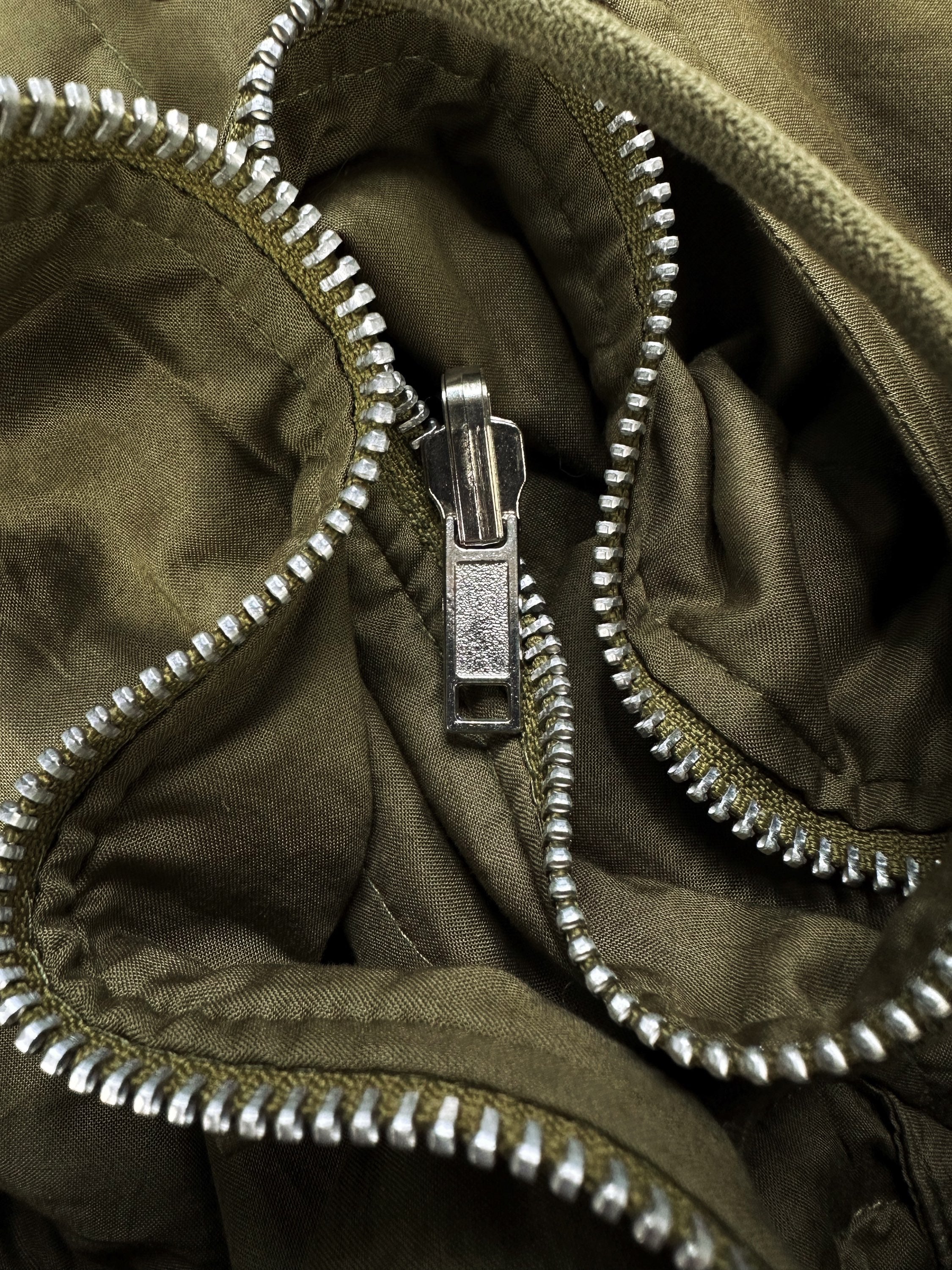 1998 Helmut Lang Green Full-zip Padded Vest