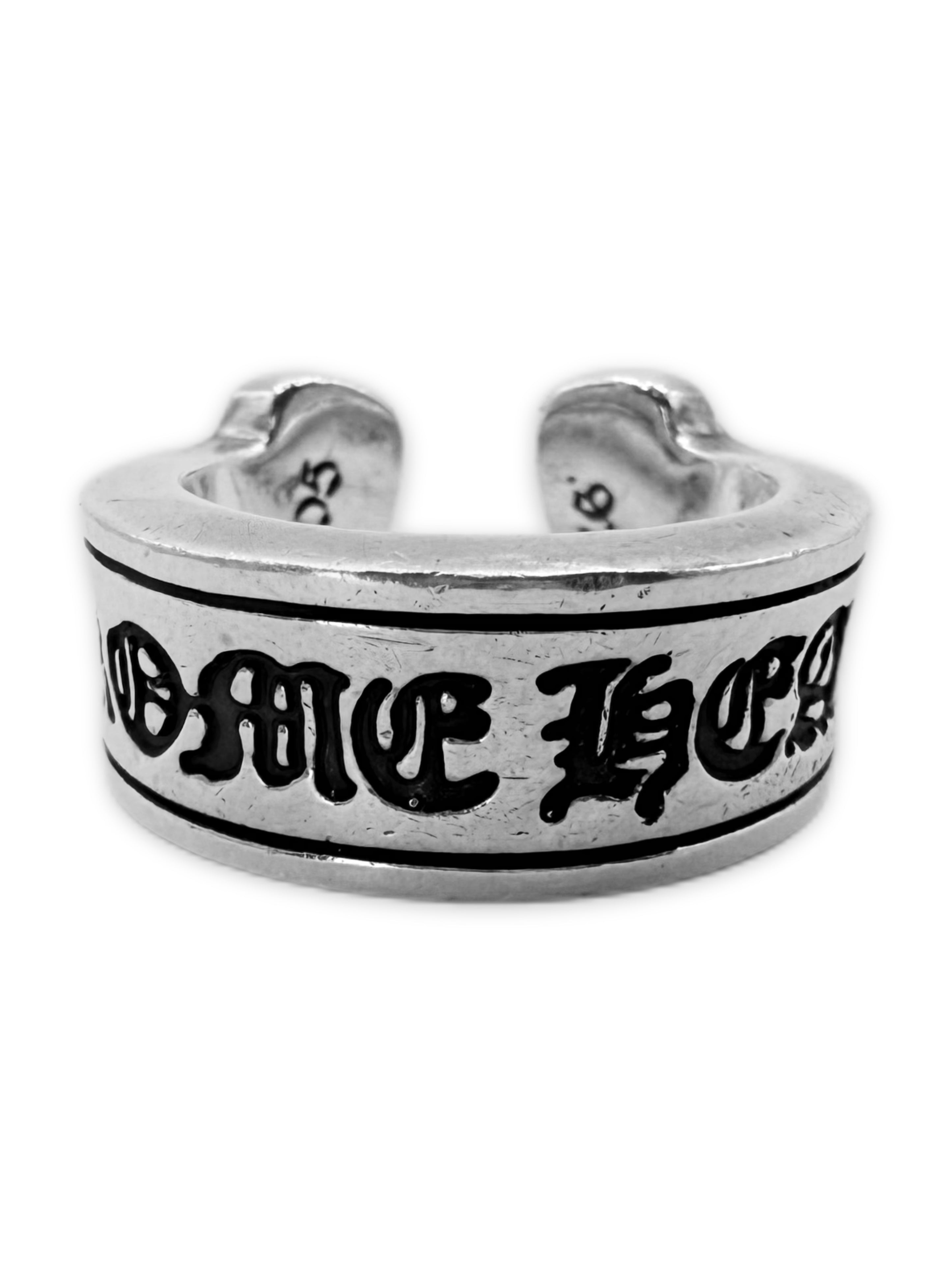 Chrome Hearts ‘Scroll’ Spell Out .925 Silver Ring