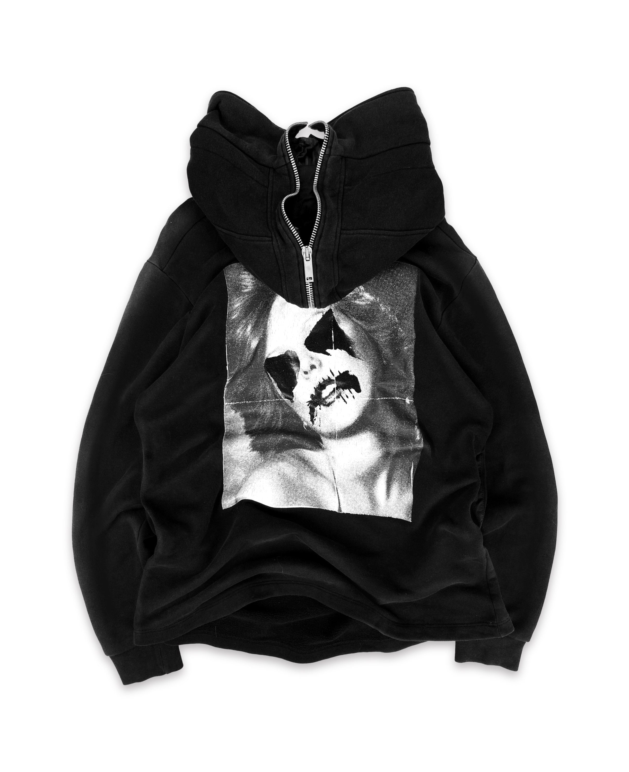 1017 Alyx 9SM ‘Negative Portrait’ Split Hood Laced Jersey Hoodie