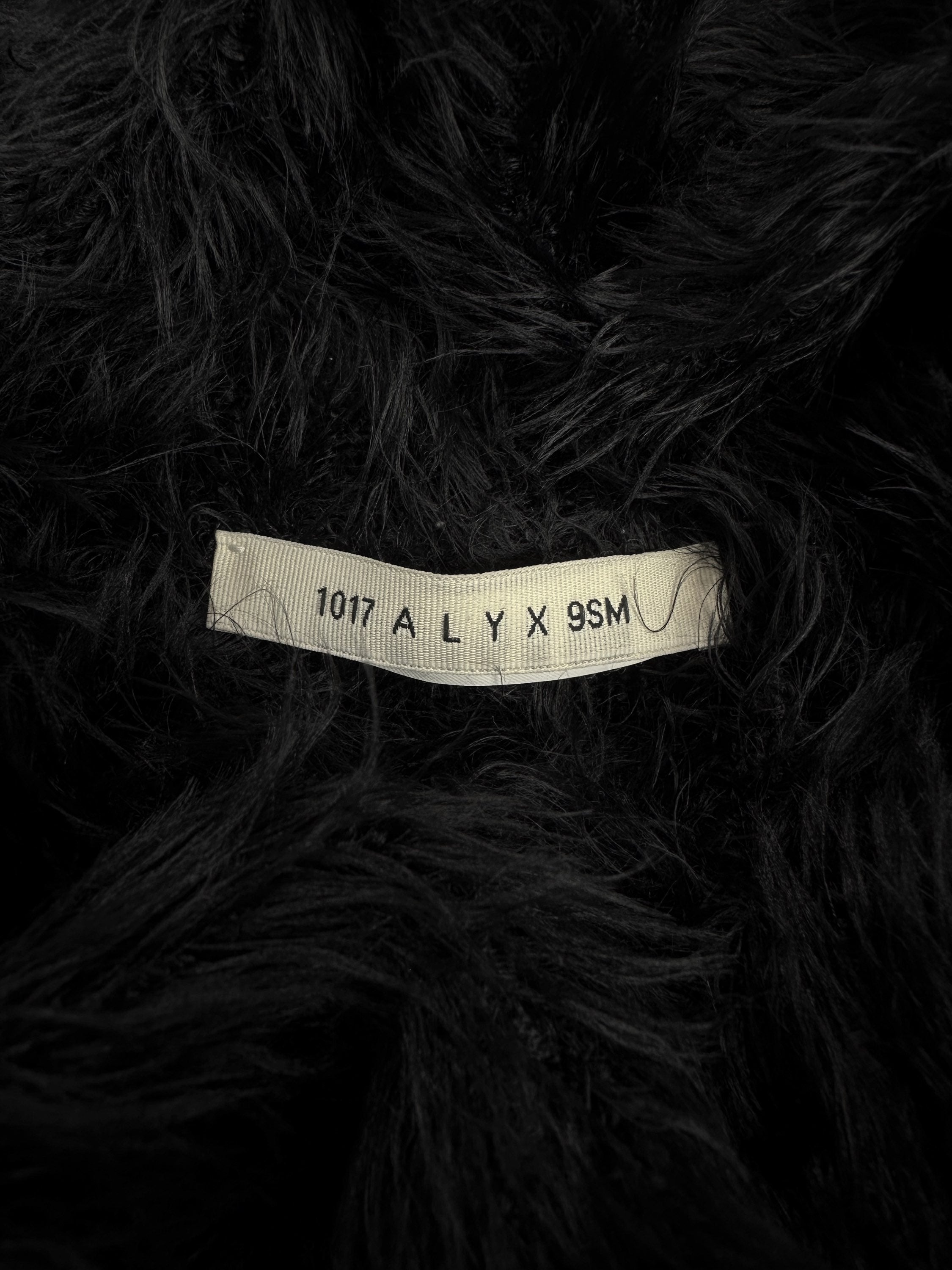 1017 Alyx 9SM ‘Shag’ Faux Fur Knit Oversized Black Sweater
