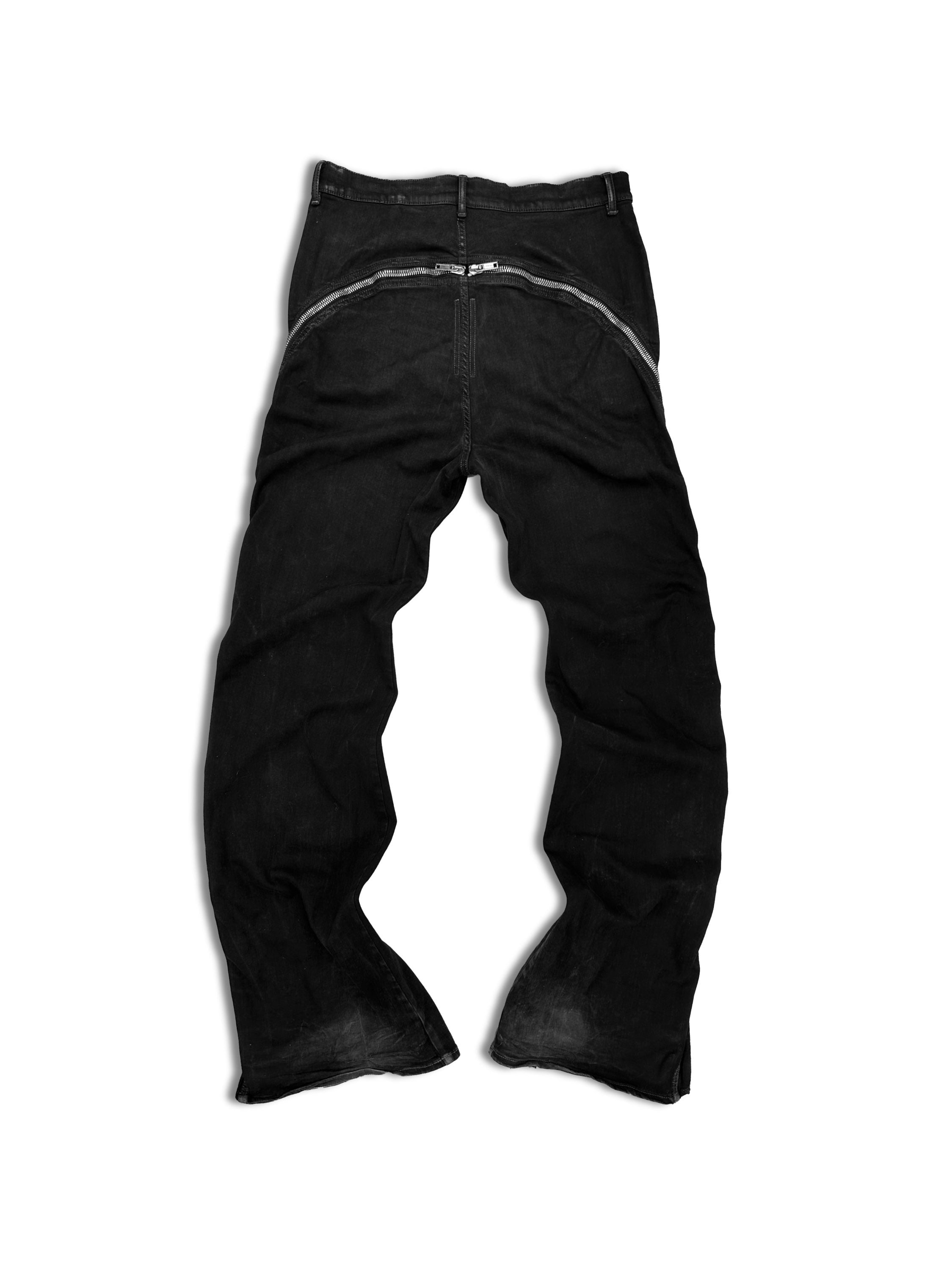 AW20 Rick Owens ‘Banana Cut’ Black Flared Bolan Denim