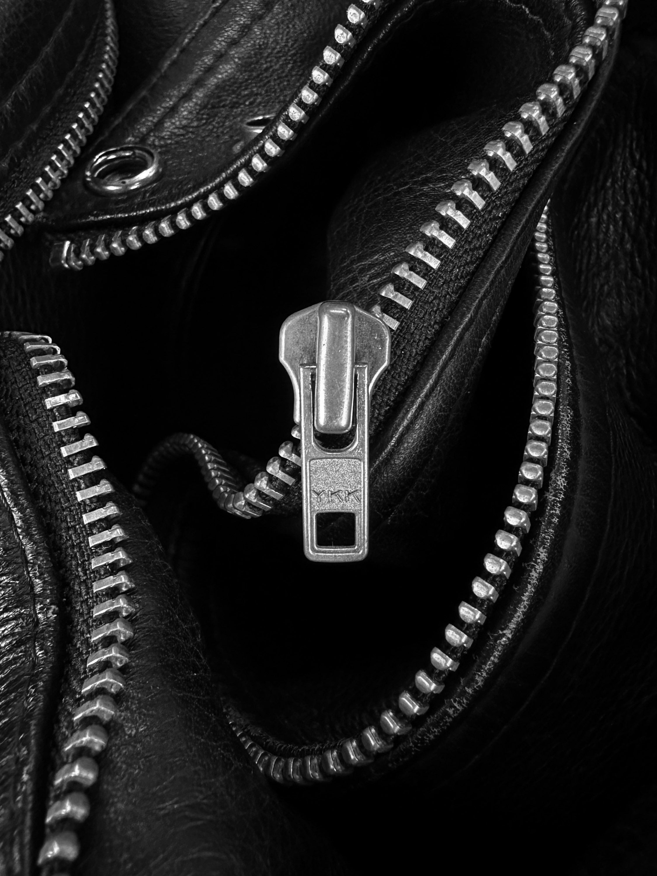 00s Kadoya ‘Battle Suit’ Armoured Black Leather Biker Jacket