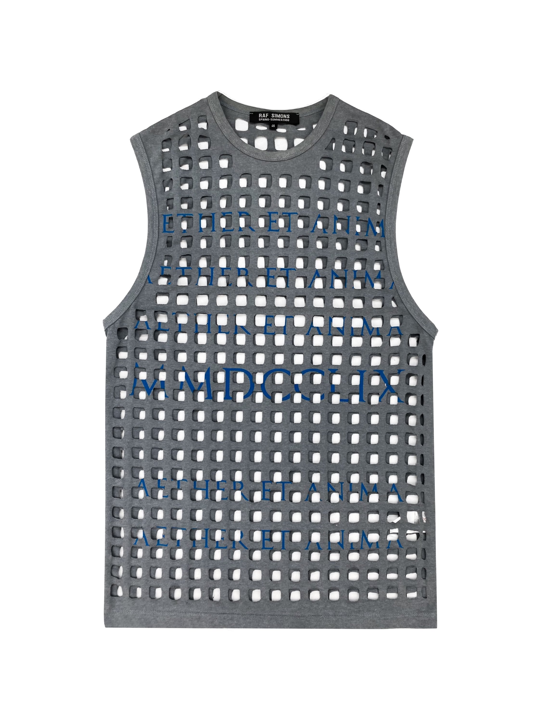 SS06 Raf Simons “Icarus Surgit” MMDCCLIX Laser Cut Tank-top