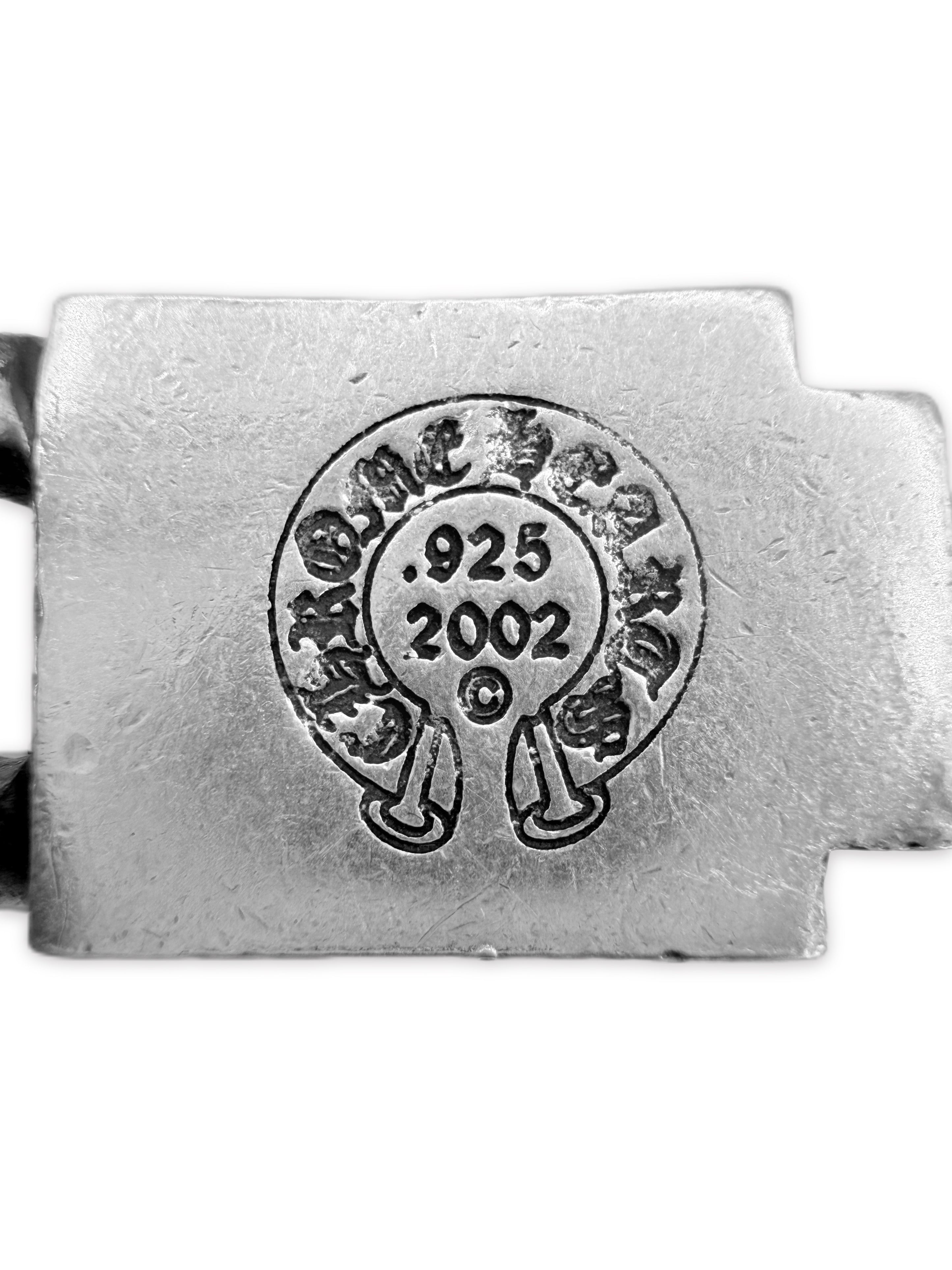Chrome Hearts Fleur de Lis .925 Silver Cuban Link Bracelet