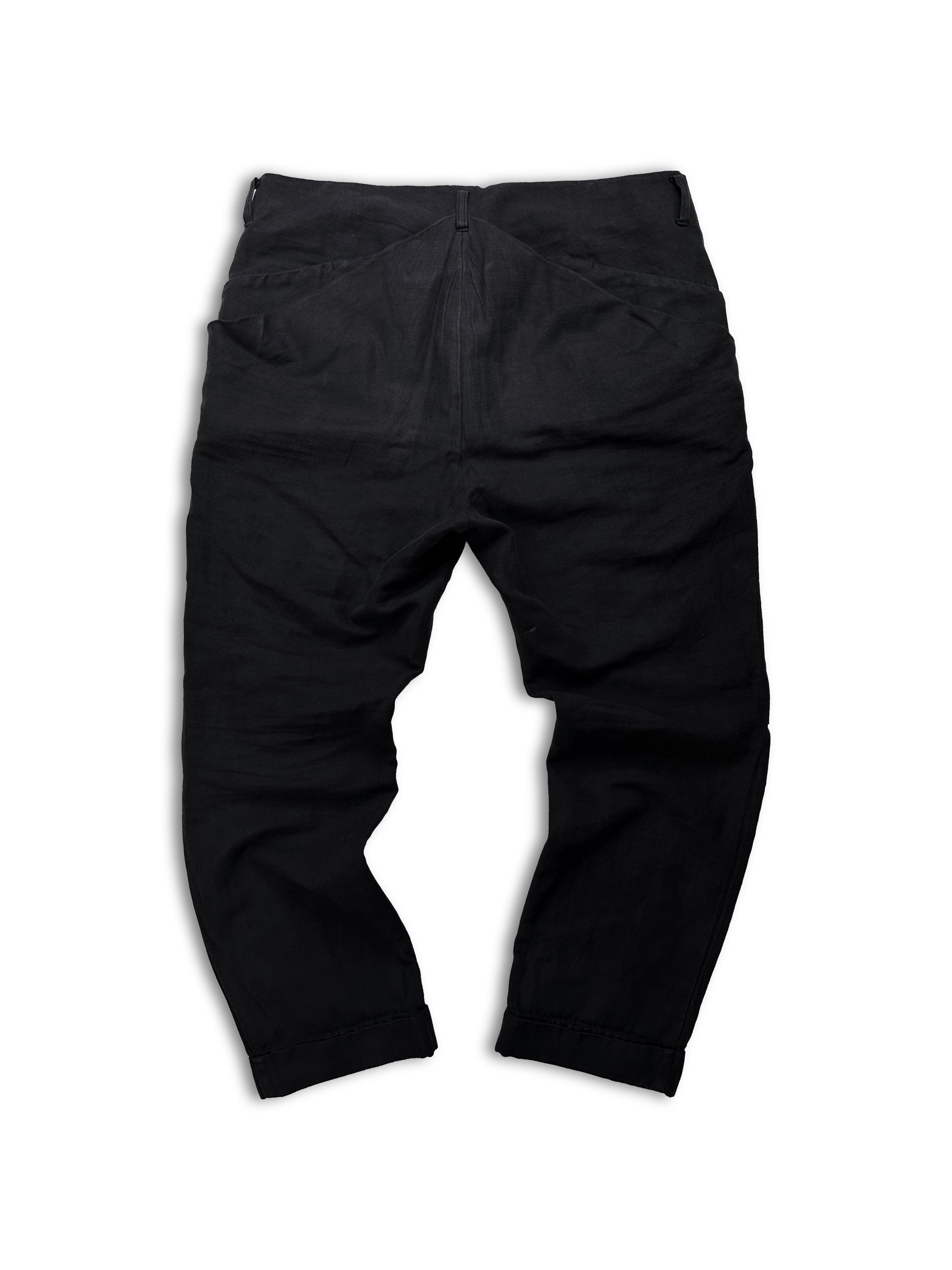 The Viridi Anne Black Stow Pocket Metal Clasp Pants