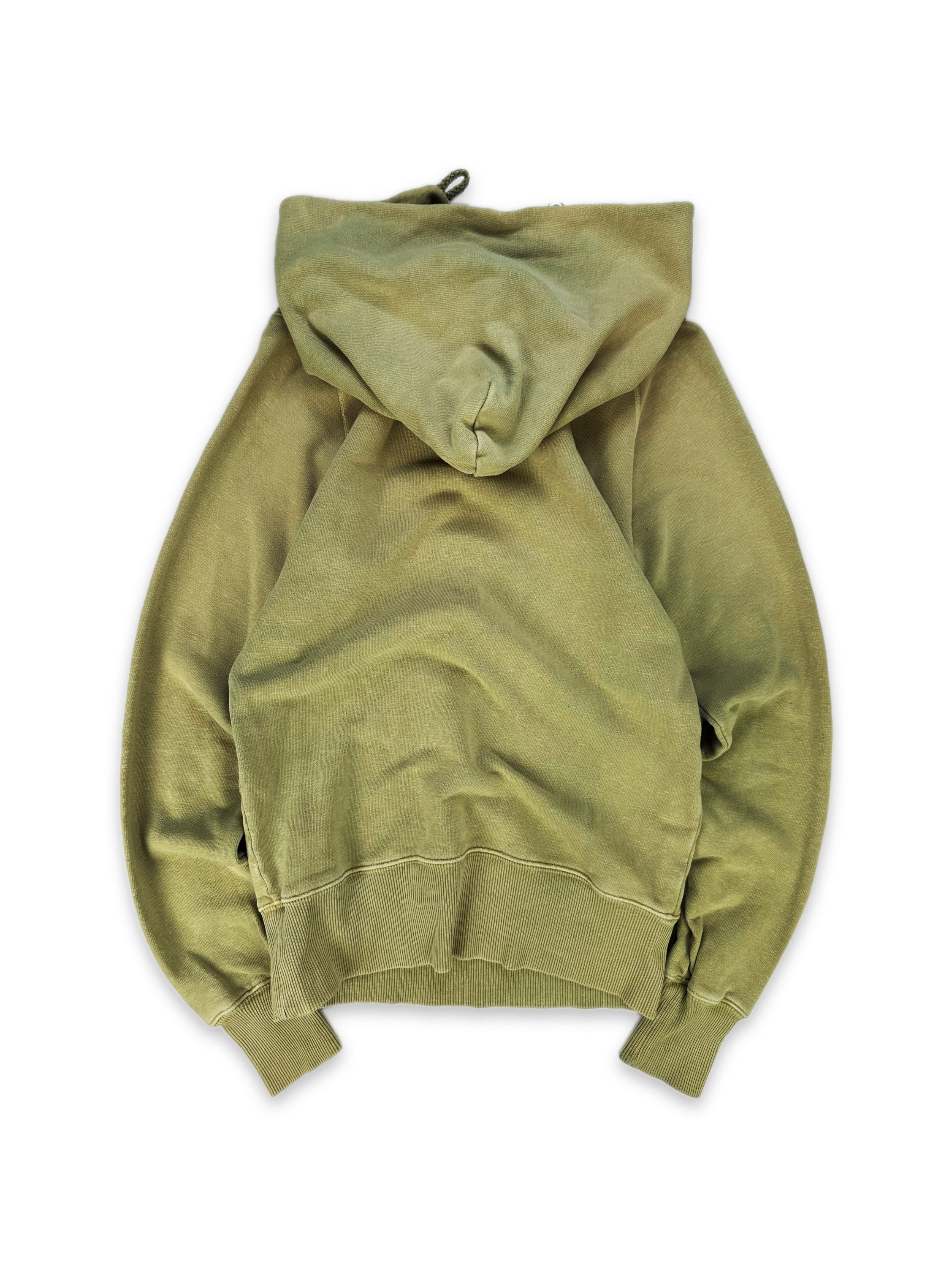 Kapital Pistachio Sun Faded Triple Button Raglan Hoodie
