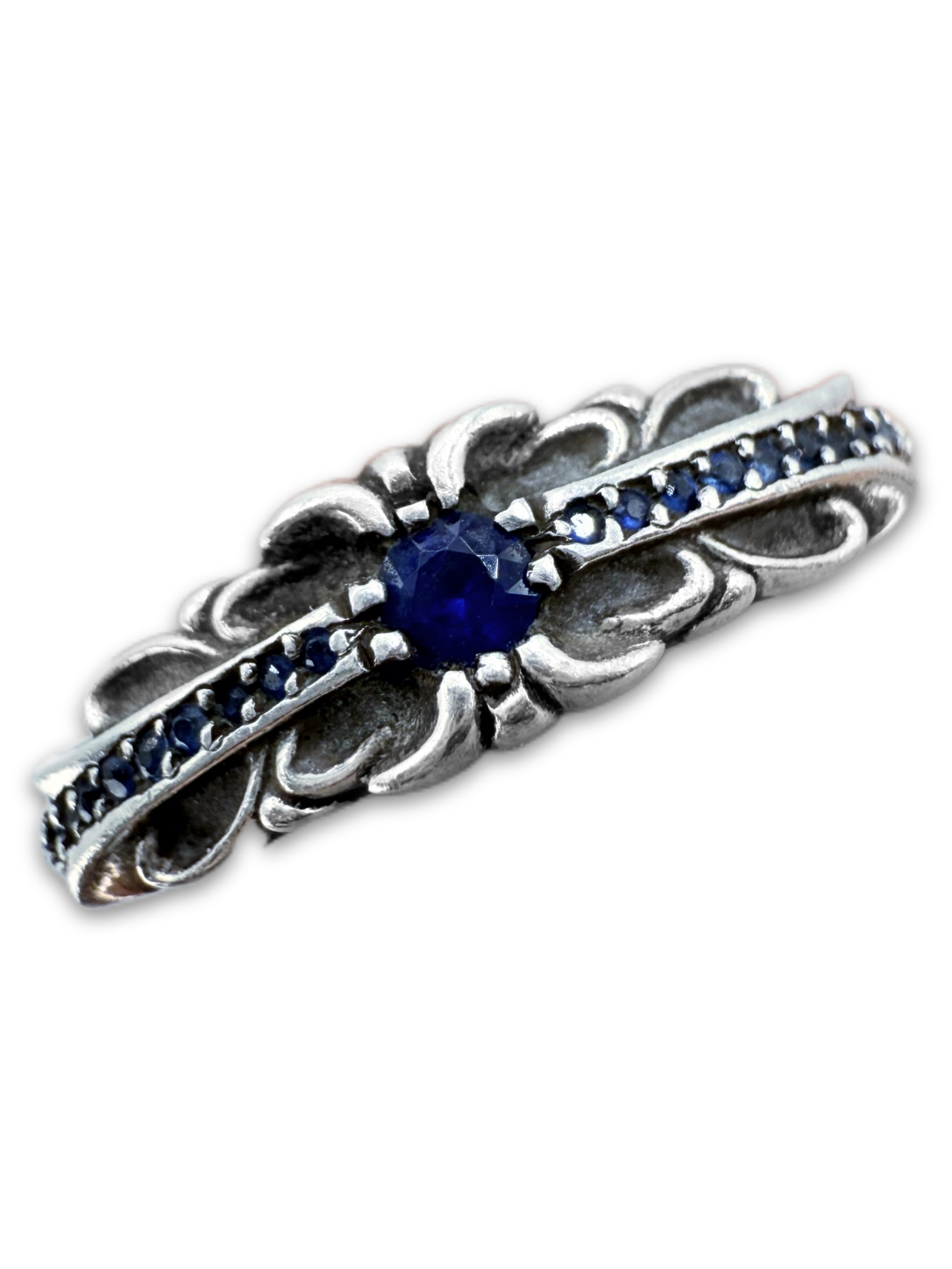 Chrome Hearts Pavé Sapphire Factory Set ‘Floral’ Ring