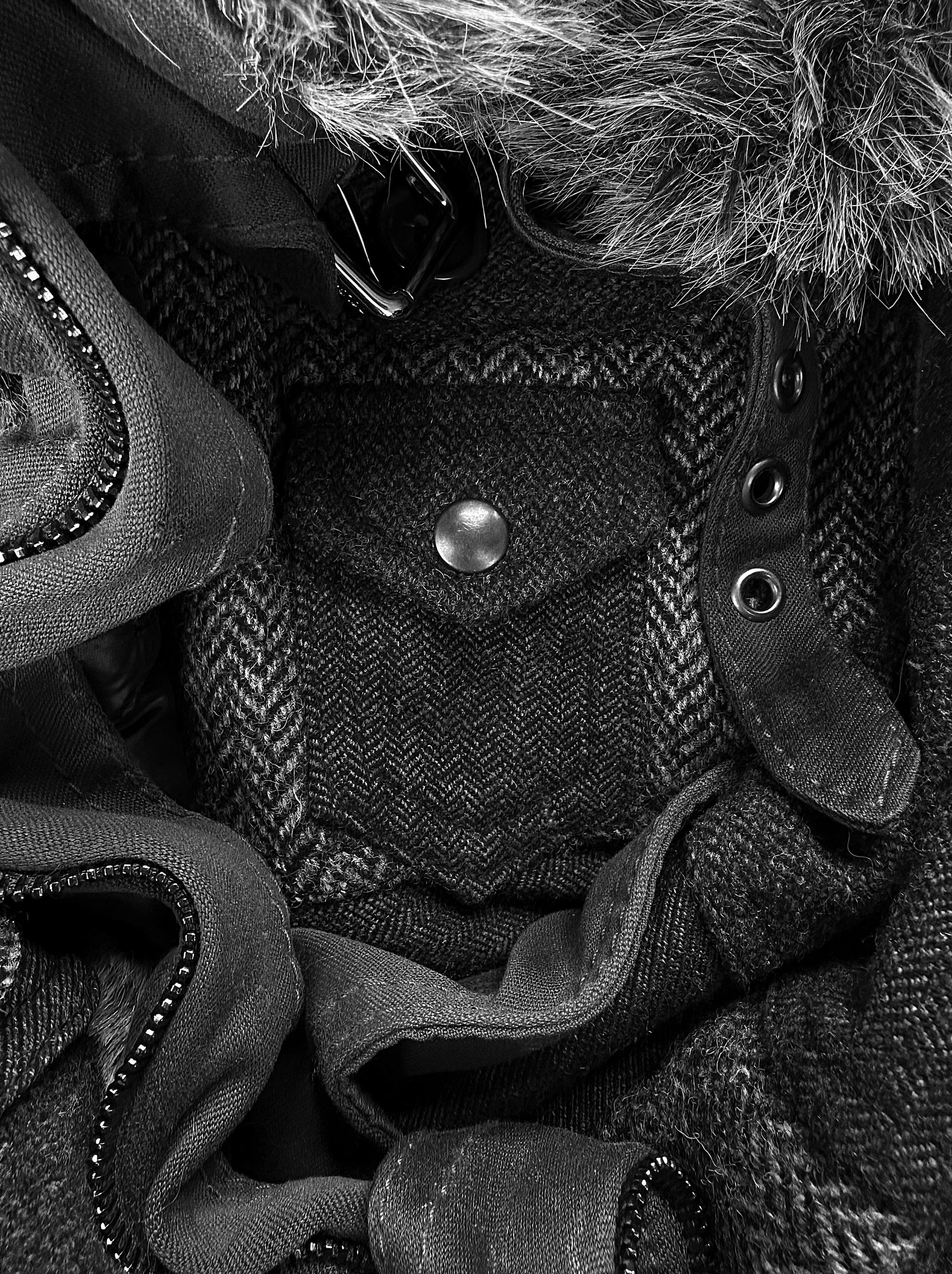 AW11 Dolce &amp; Gabbana ‘Reconstructed’ Fur Patchwork Aviation Jacket