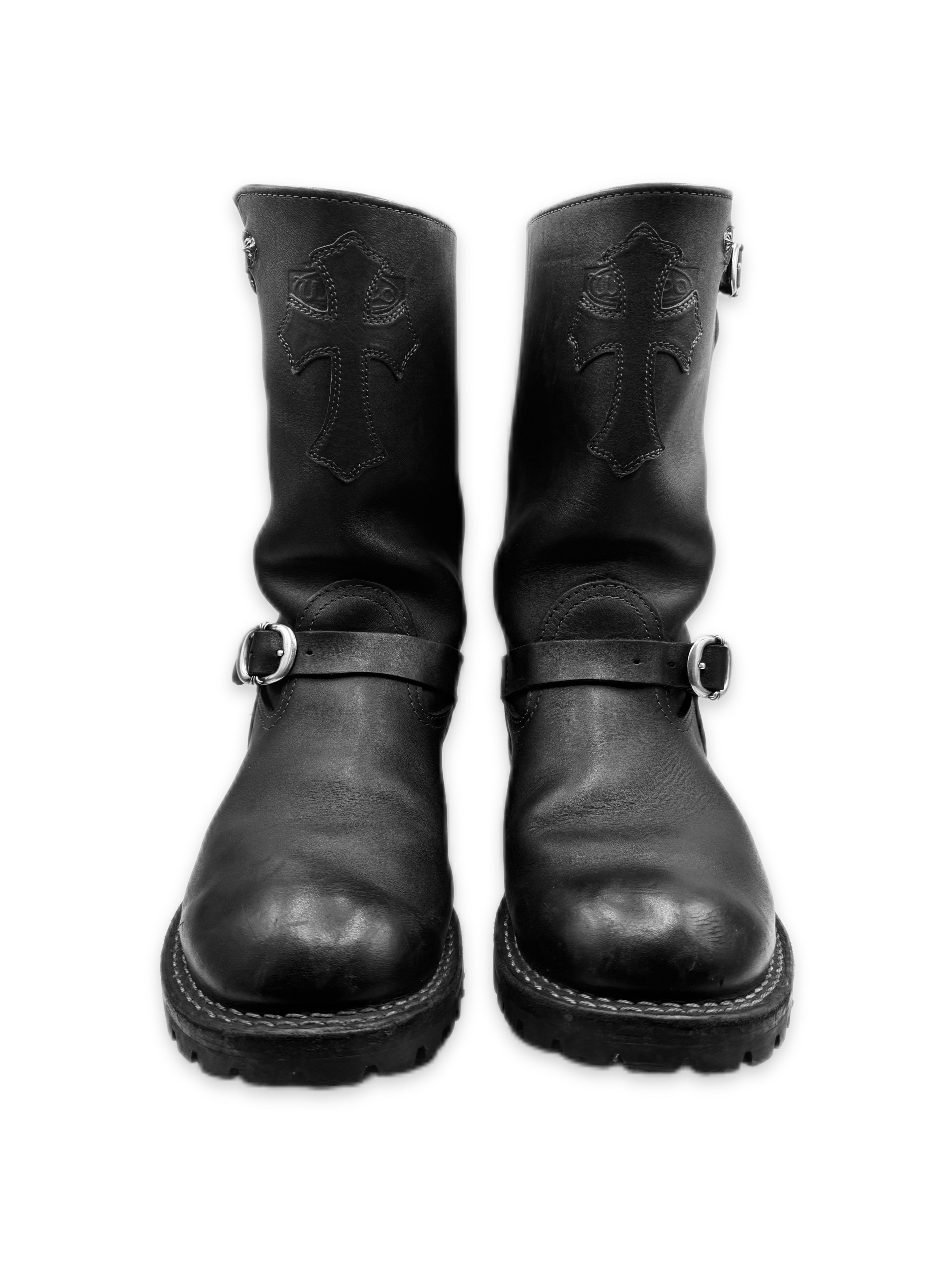 Chrome Hearts x Wesco Cross Patch Leather Gunslinger Boots