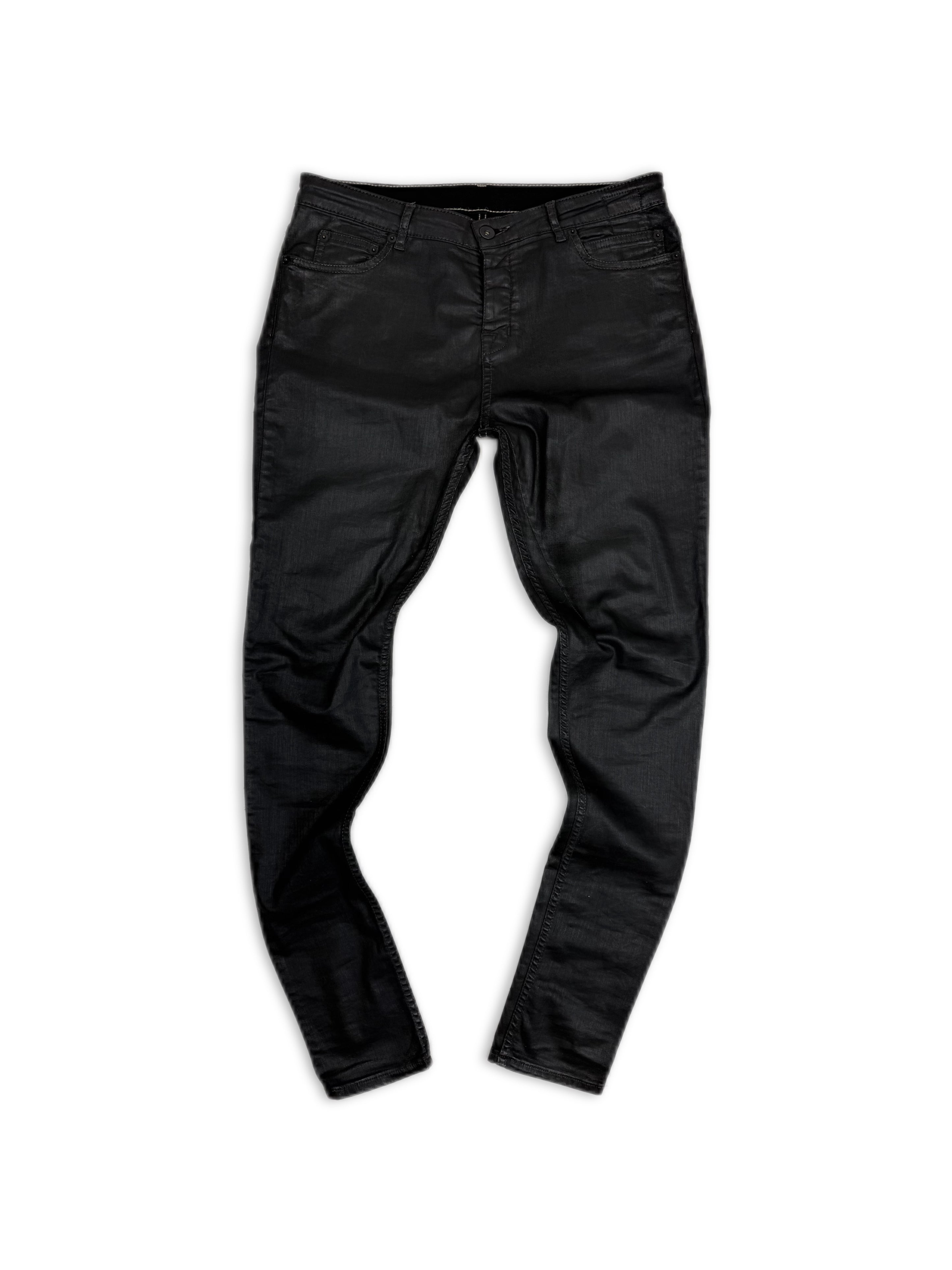 Rick Owens DRKSHDW Waxed Detroit Cut Slim Denim