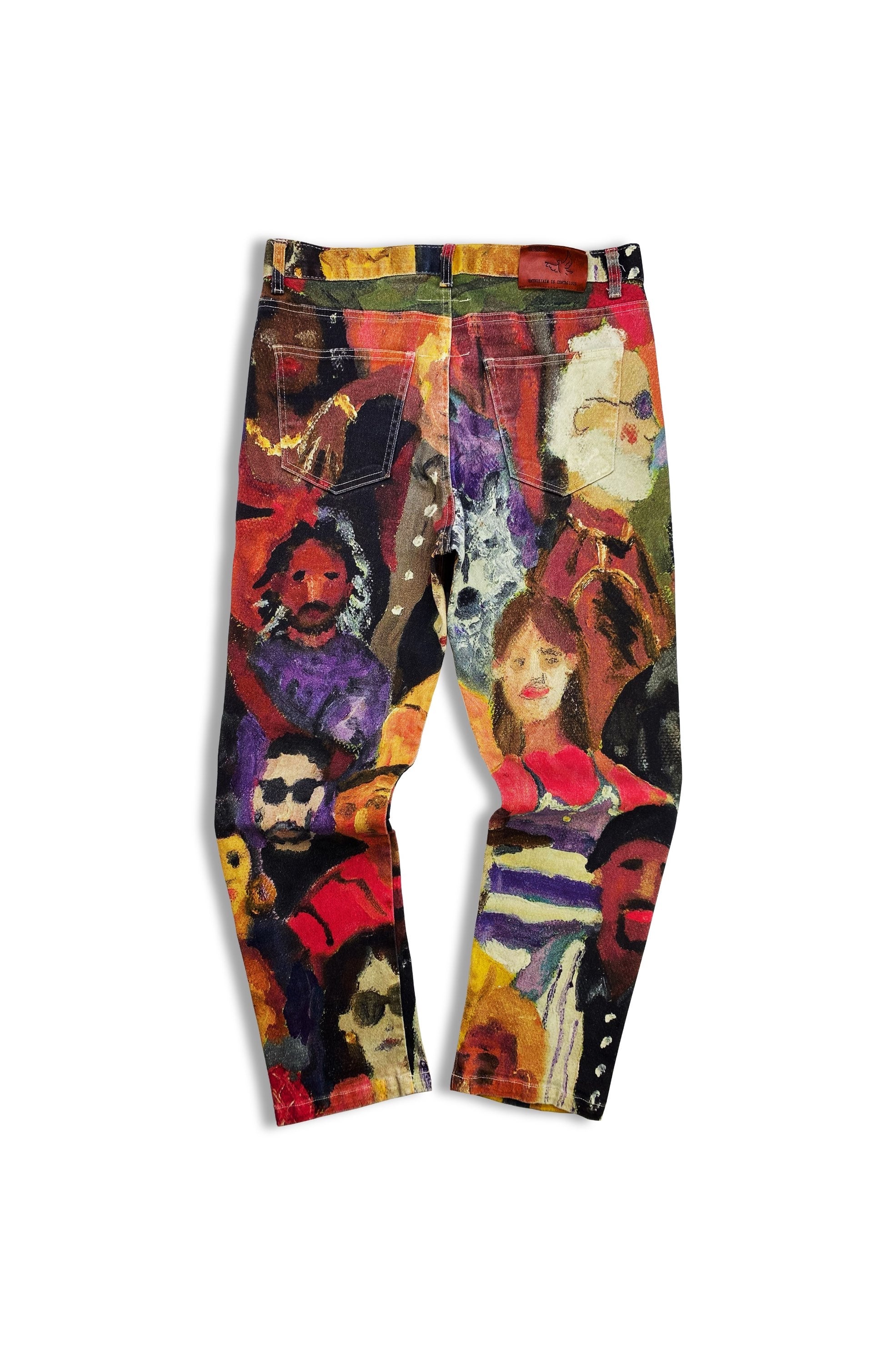 SS23 KidSuper Studios ‘Faces’ Oil Painting Full Print Denim Jeans