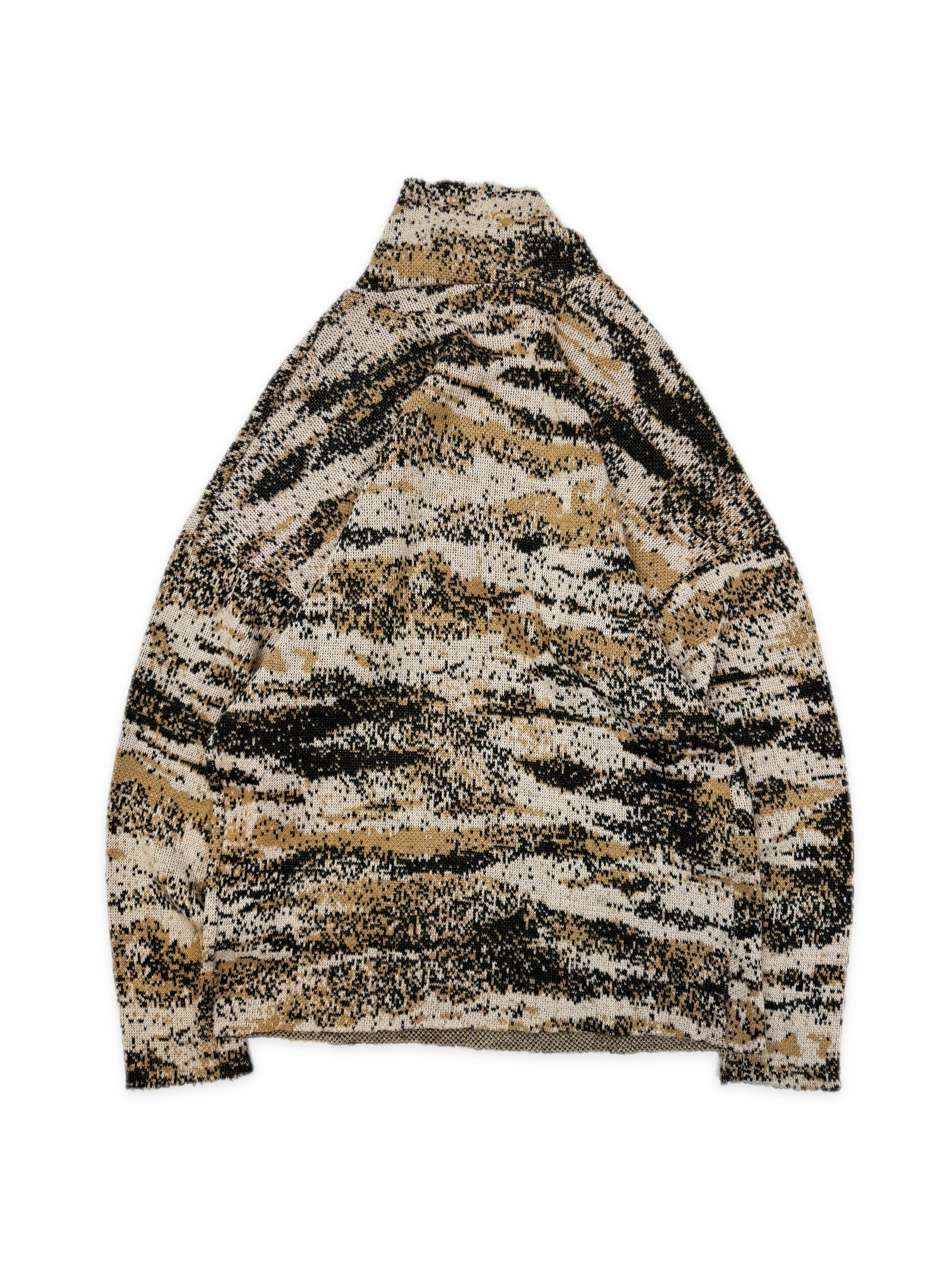 AW02 Raf Simons Virginia Creeper Digi Camo Knitted Turtleneck