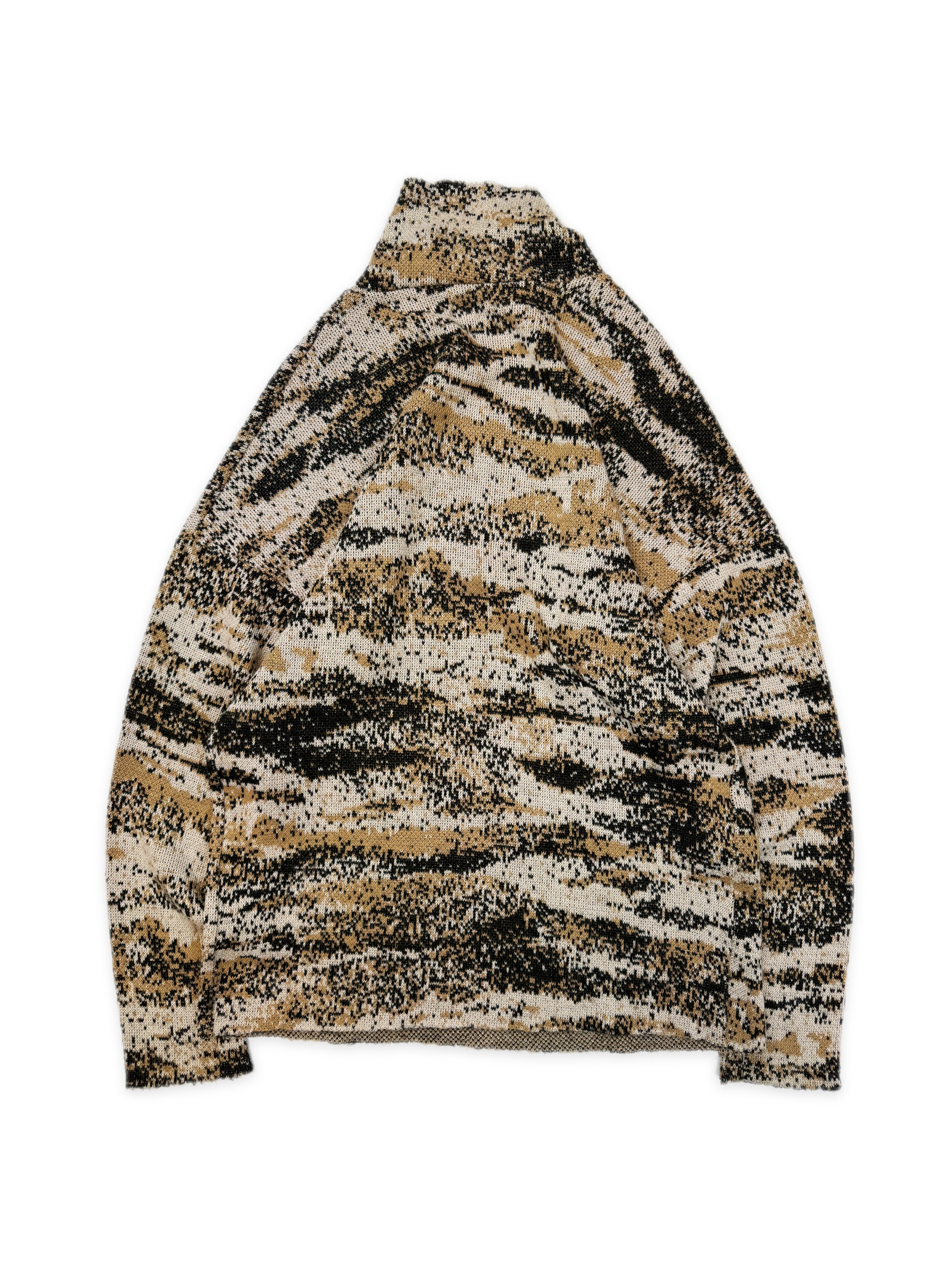 AW02 Raf Simons Virginia Creeper Digi Camo Knitted Turtleneck