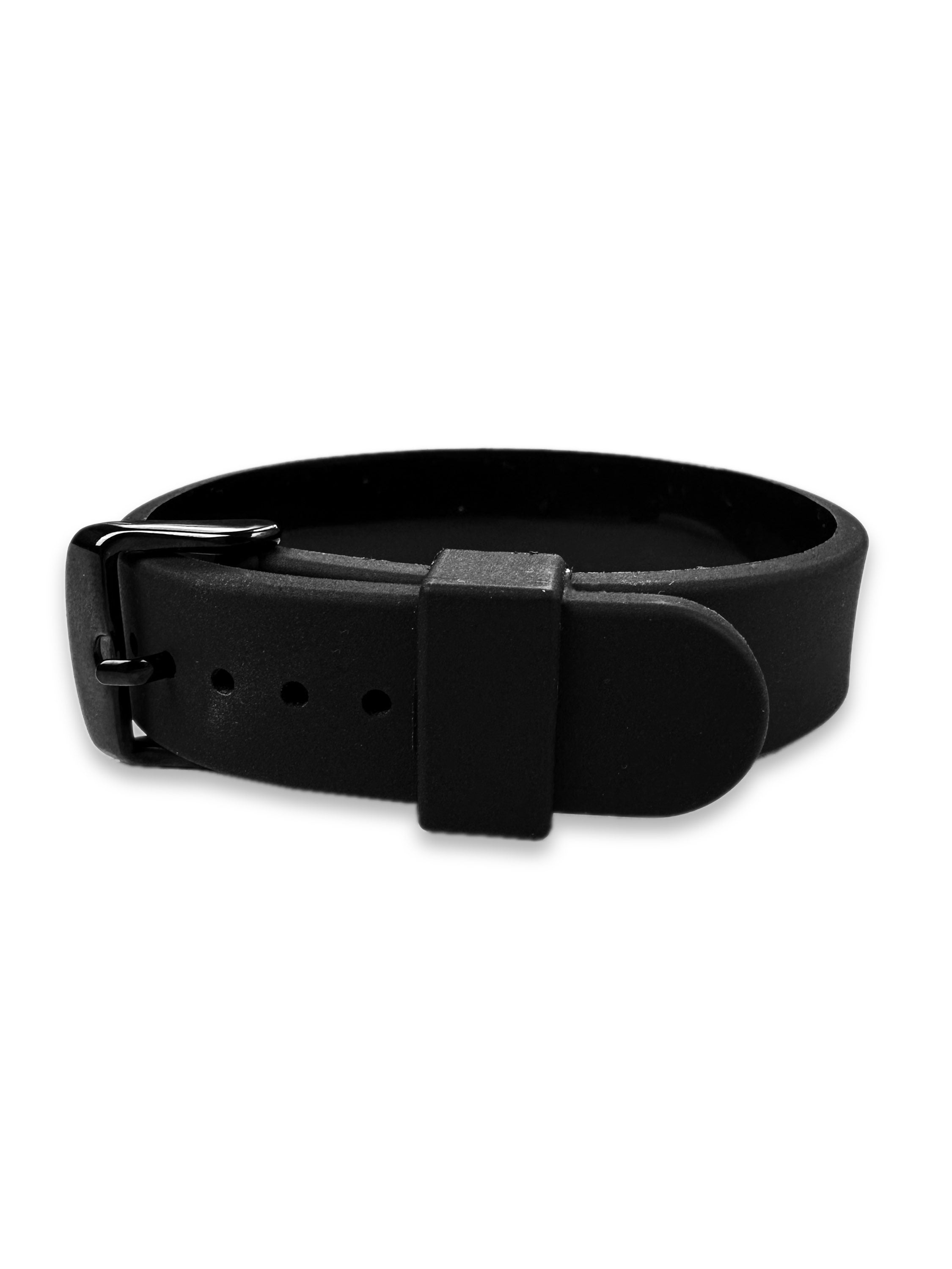 Yohji Yamamoto Black Logo Rubber Belted Bracelet