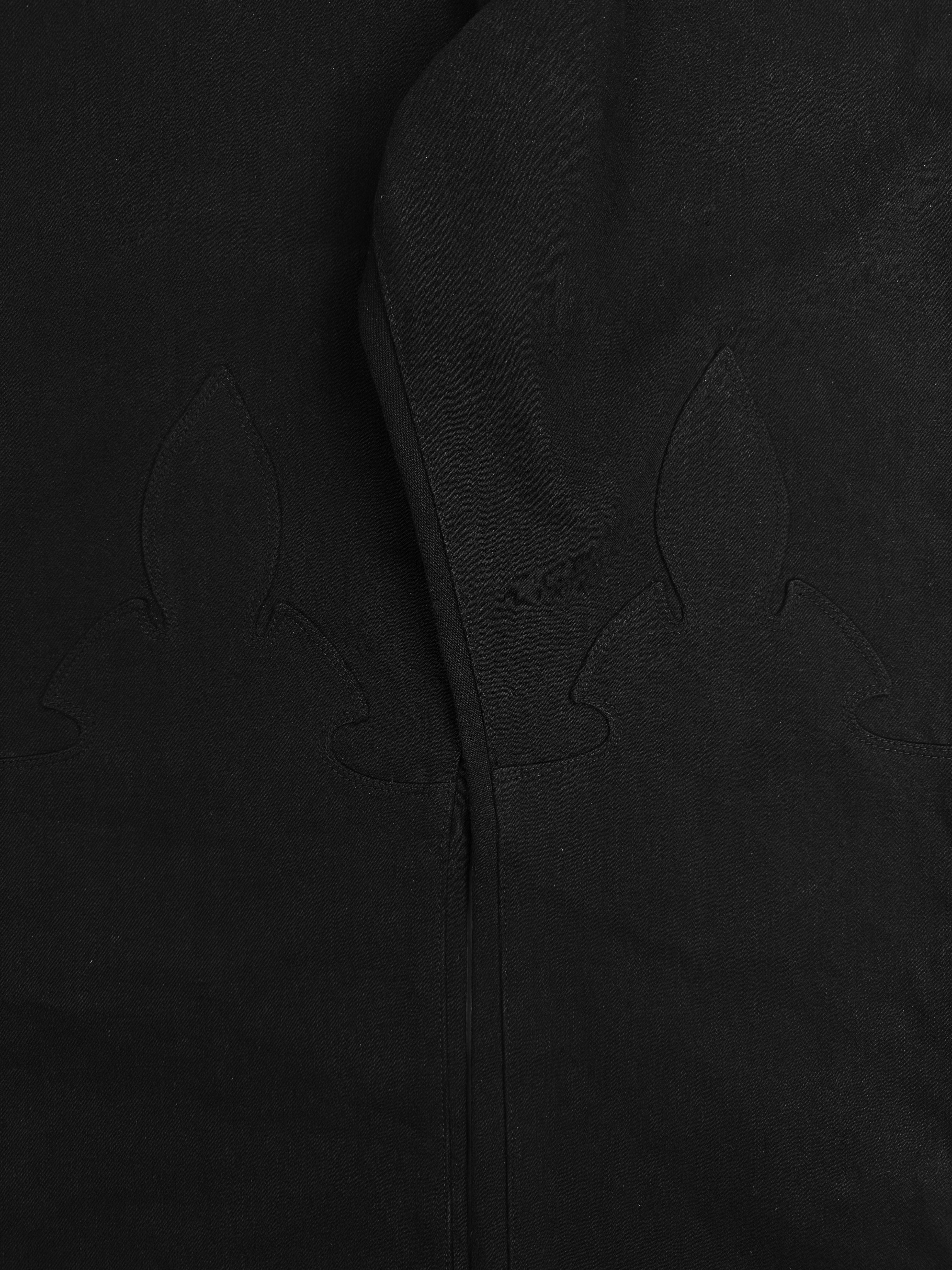 Chrome Hearts Boot Cut Fleur Knee .925 Silver Black Denim Jeans