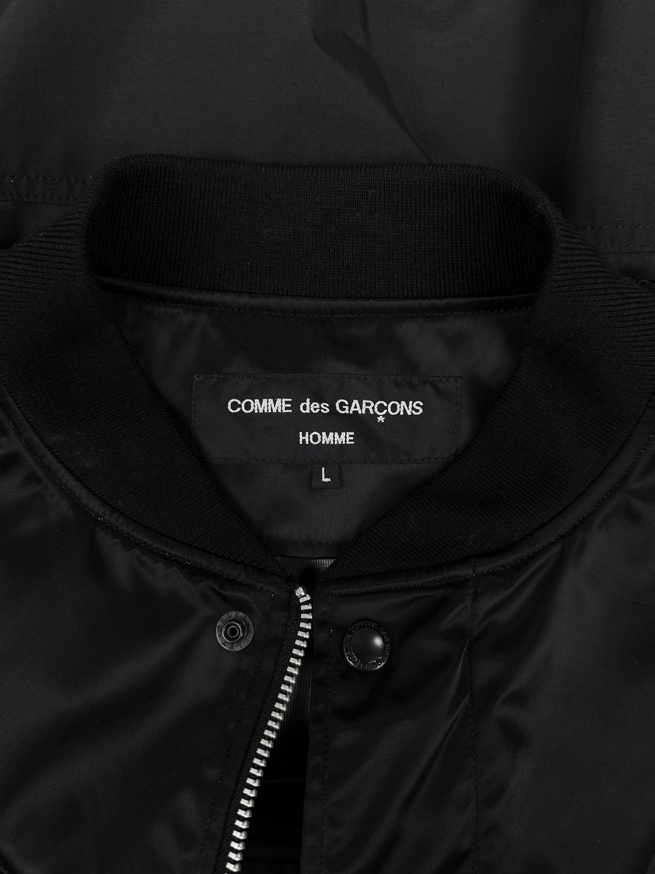 Comme des Garçons Black Nylon MA-1 Aviation Bomber Jacket