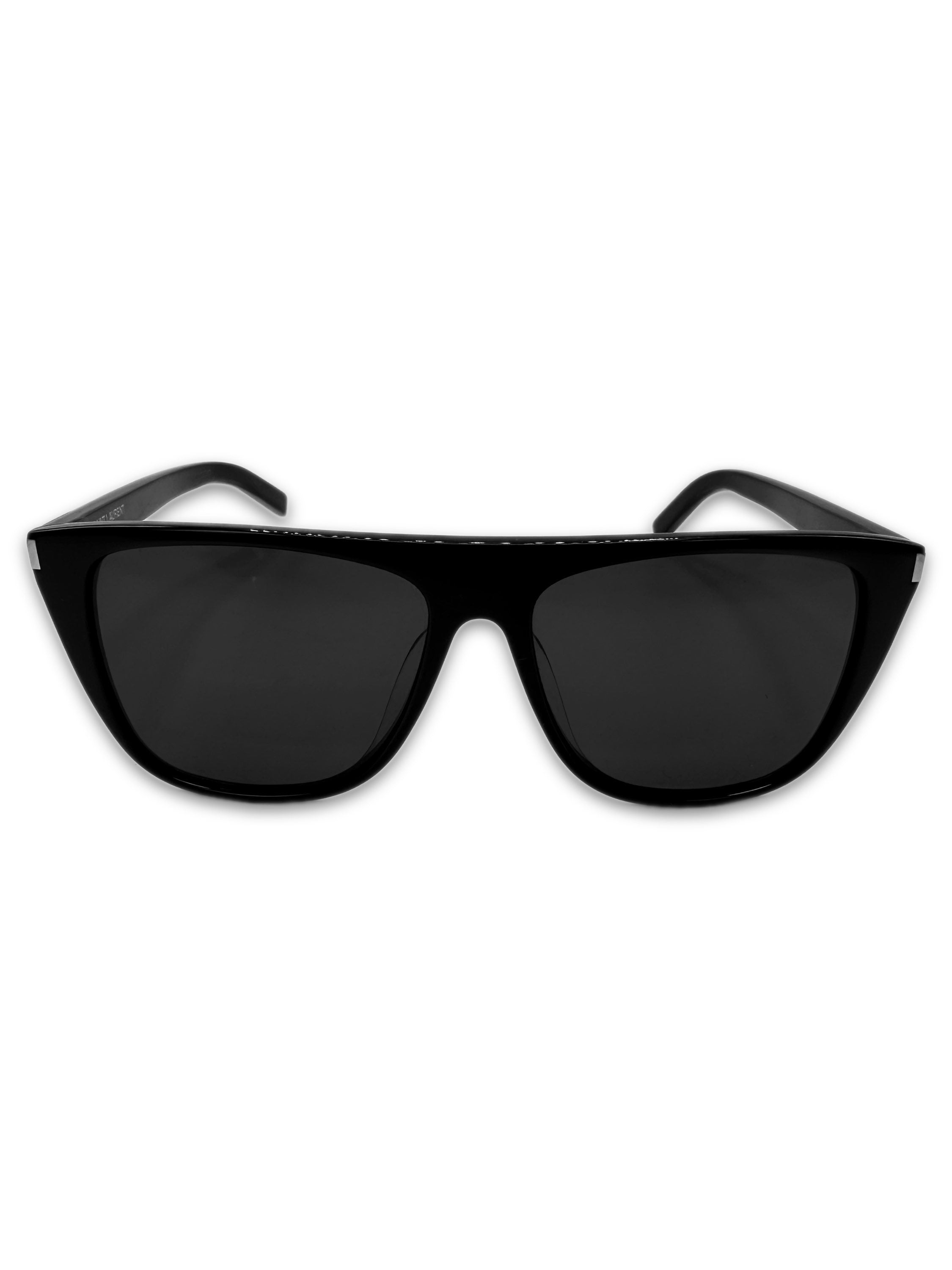 Saint Laurent Black Wayfarer Silver Logo Sunglasses
