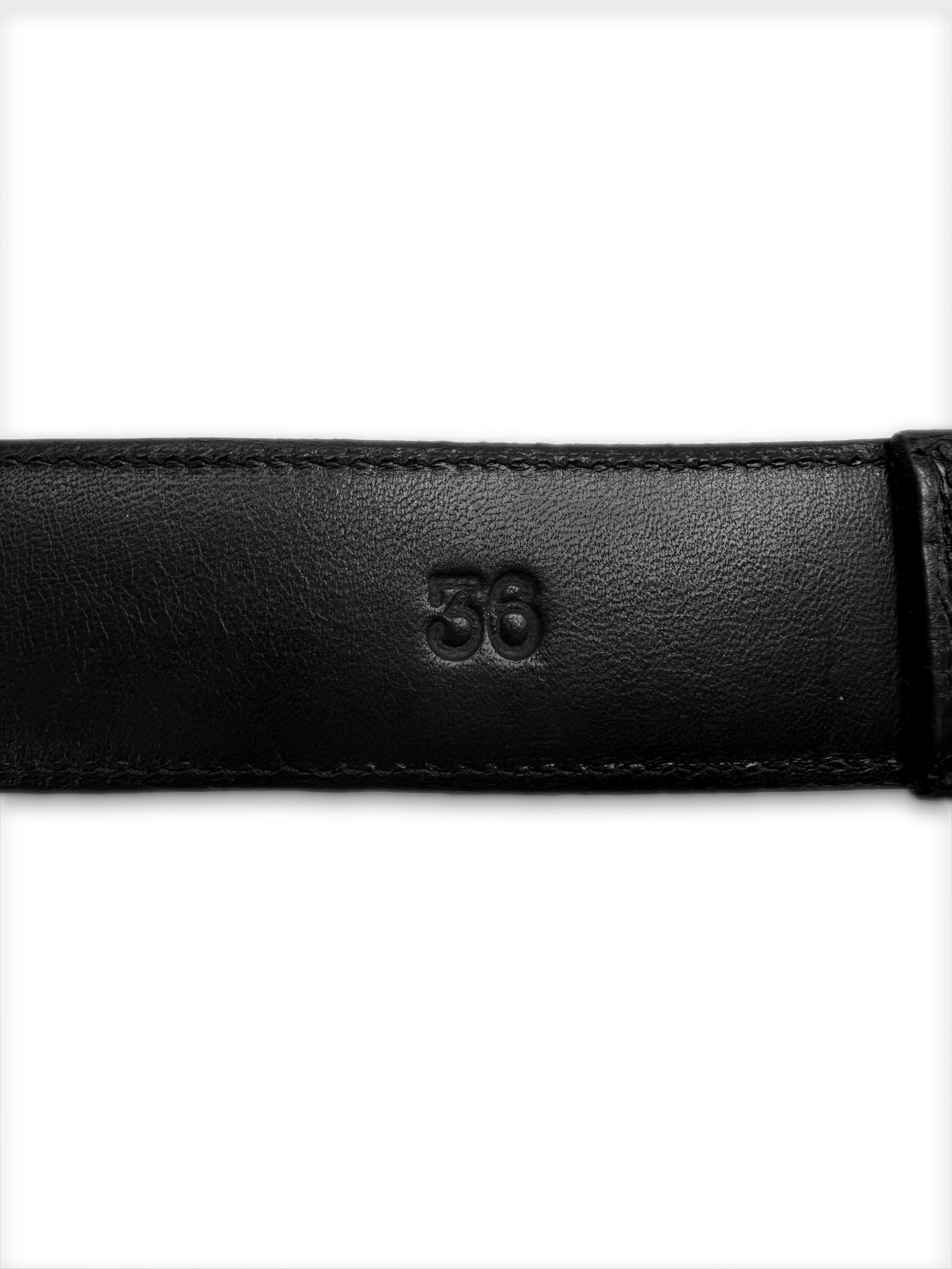 Chrome Hearts ‘Roller’ .925 Silver Black Leather Belt