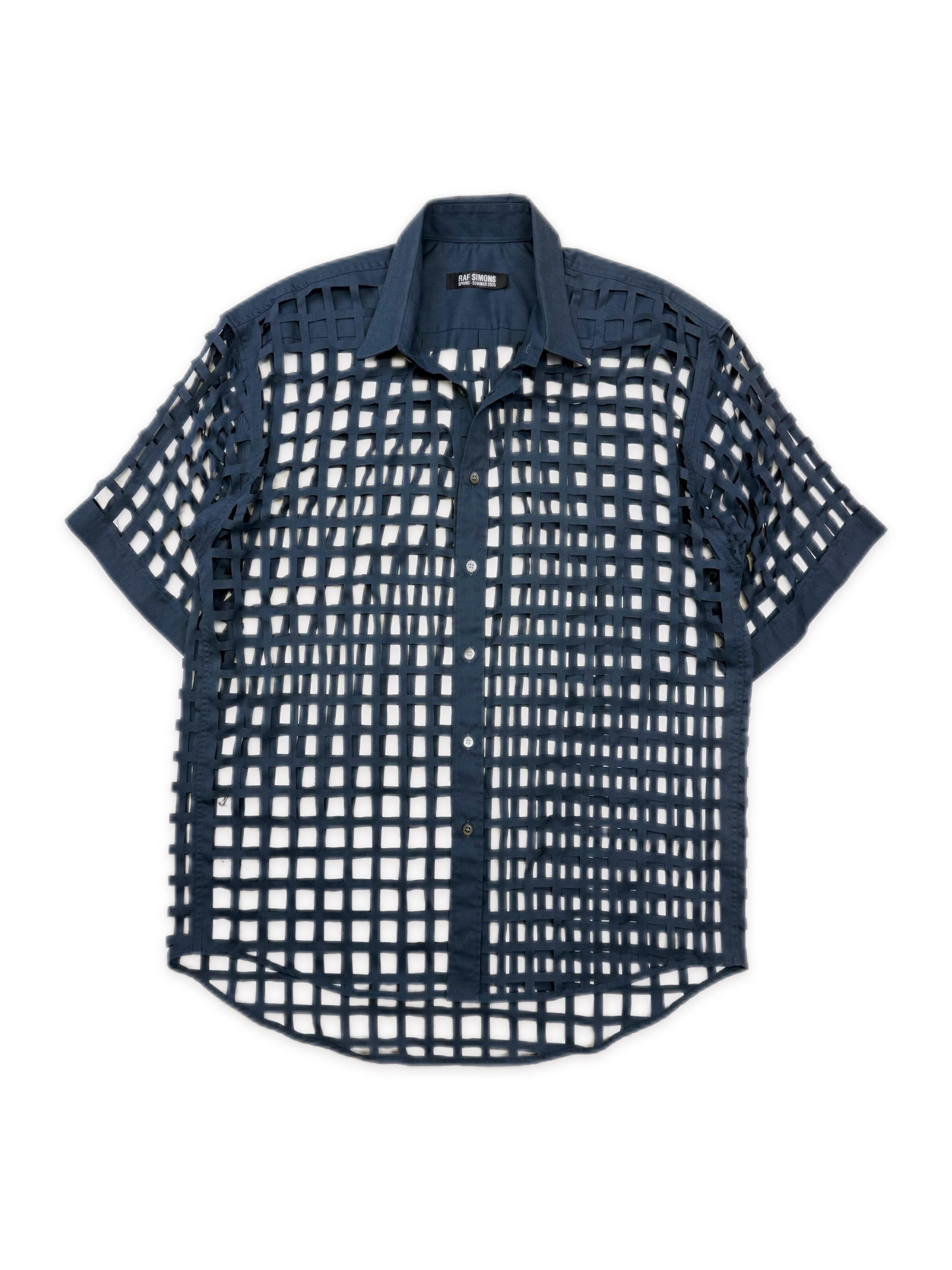 SS06 Raf Simons ‘Icarus Surgit’ Laser Cut Button Up Shirt