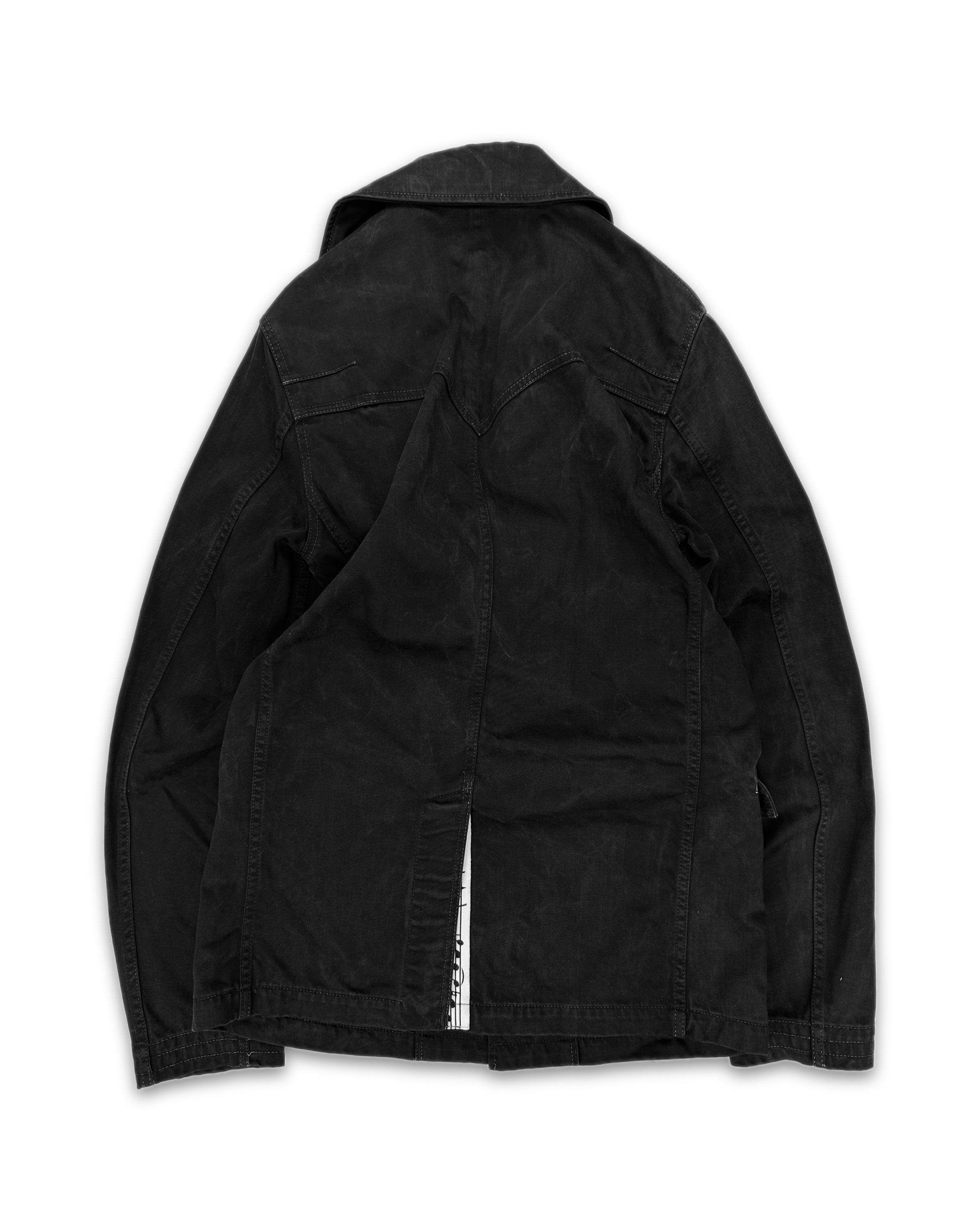 Number (N)ine Black Denim Single Breasted Jacket