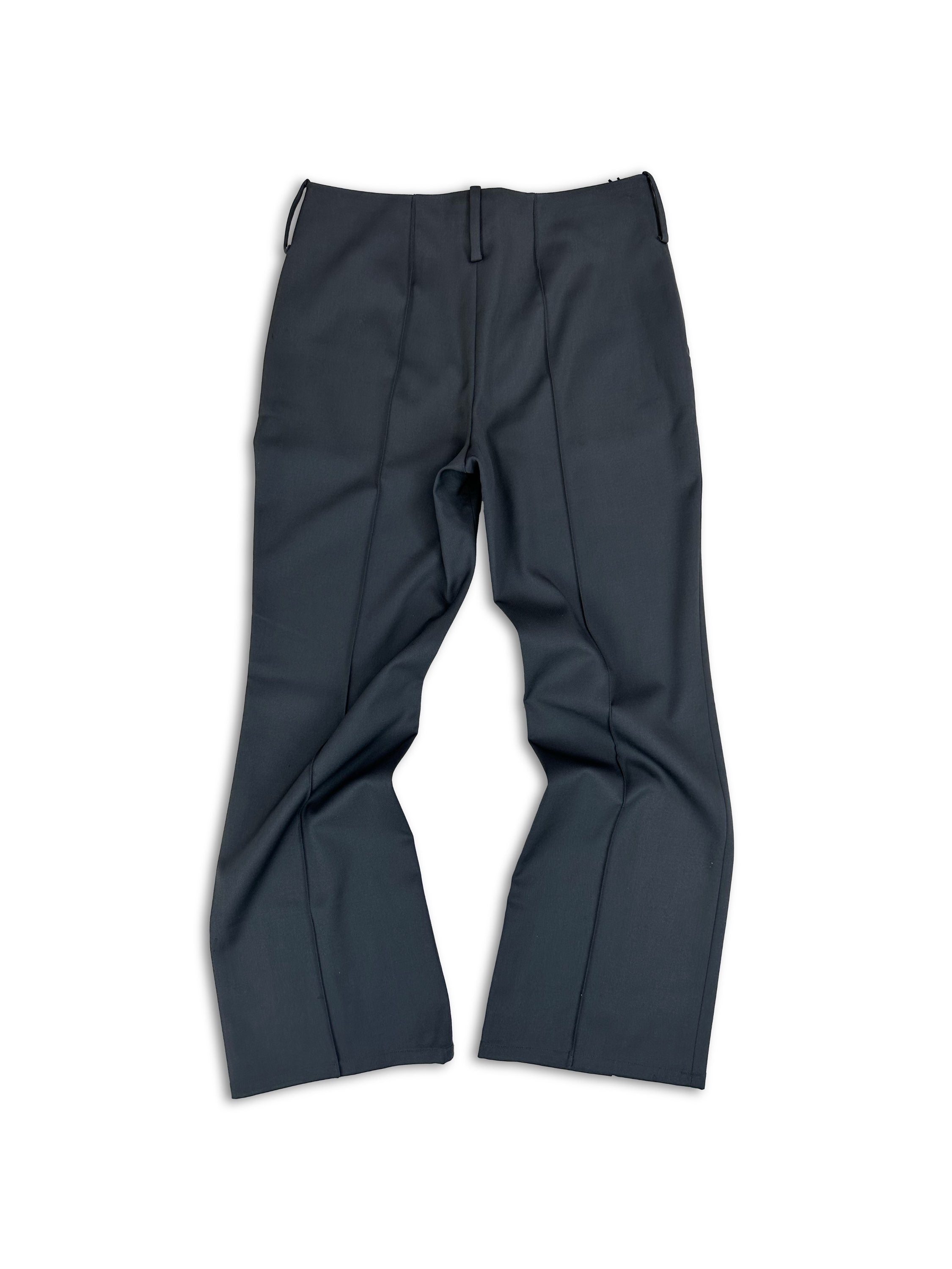AW16 Balenciaga Flared Slate Blue Low Waisted Pants