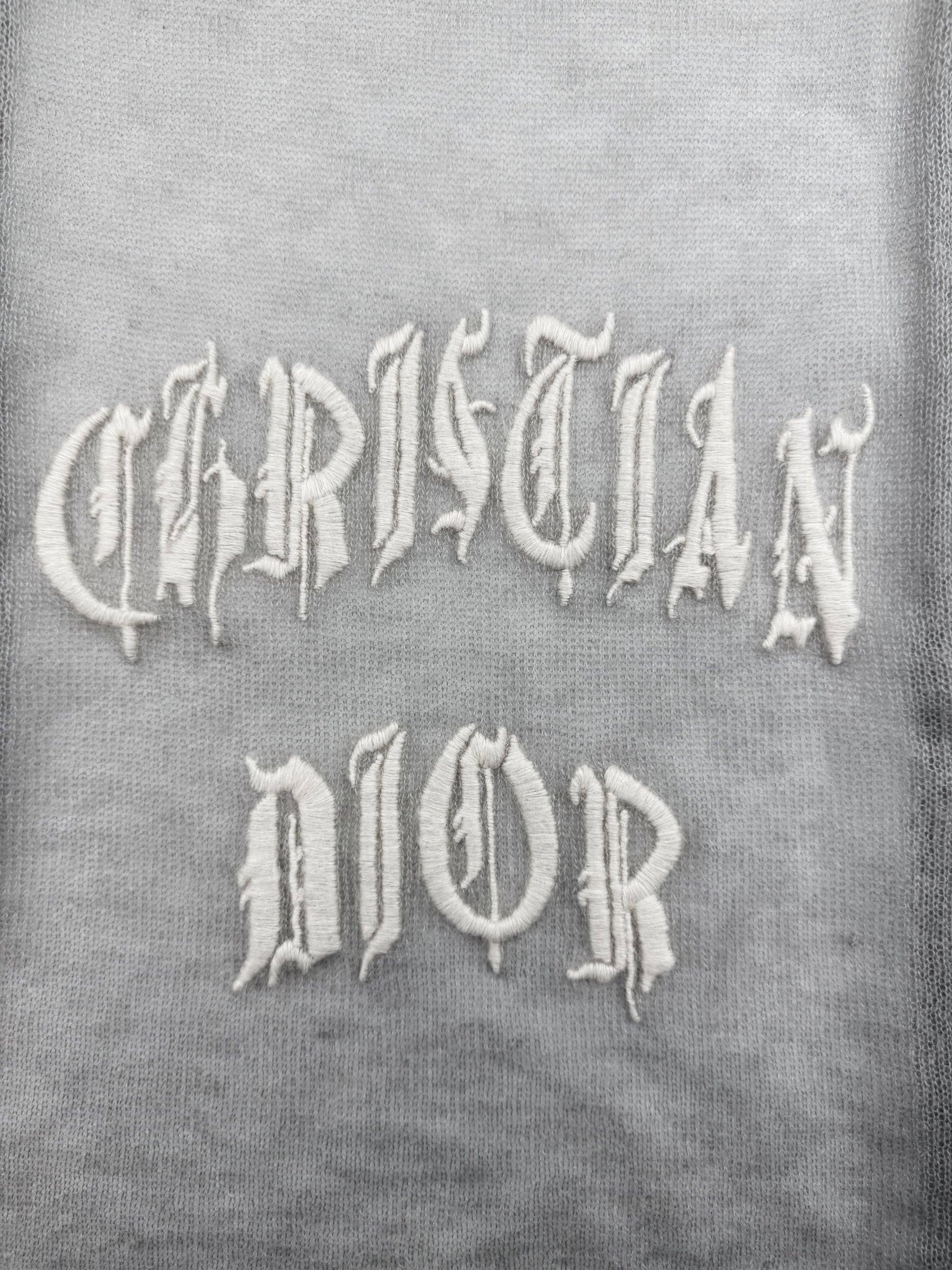 SS02 Dior ‘Christian Dior’ Gothic 1947 Mohair Grey Scarf