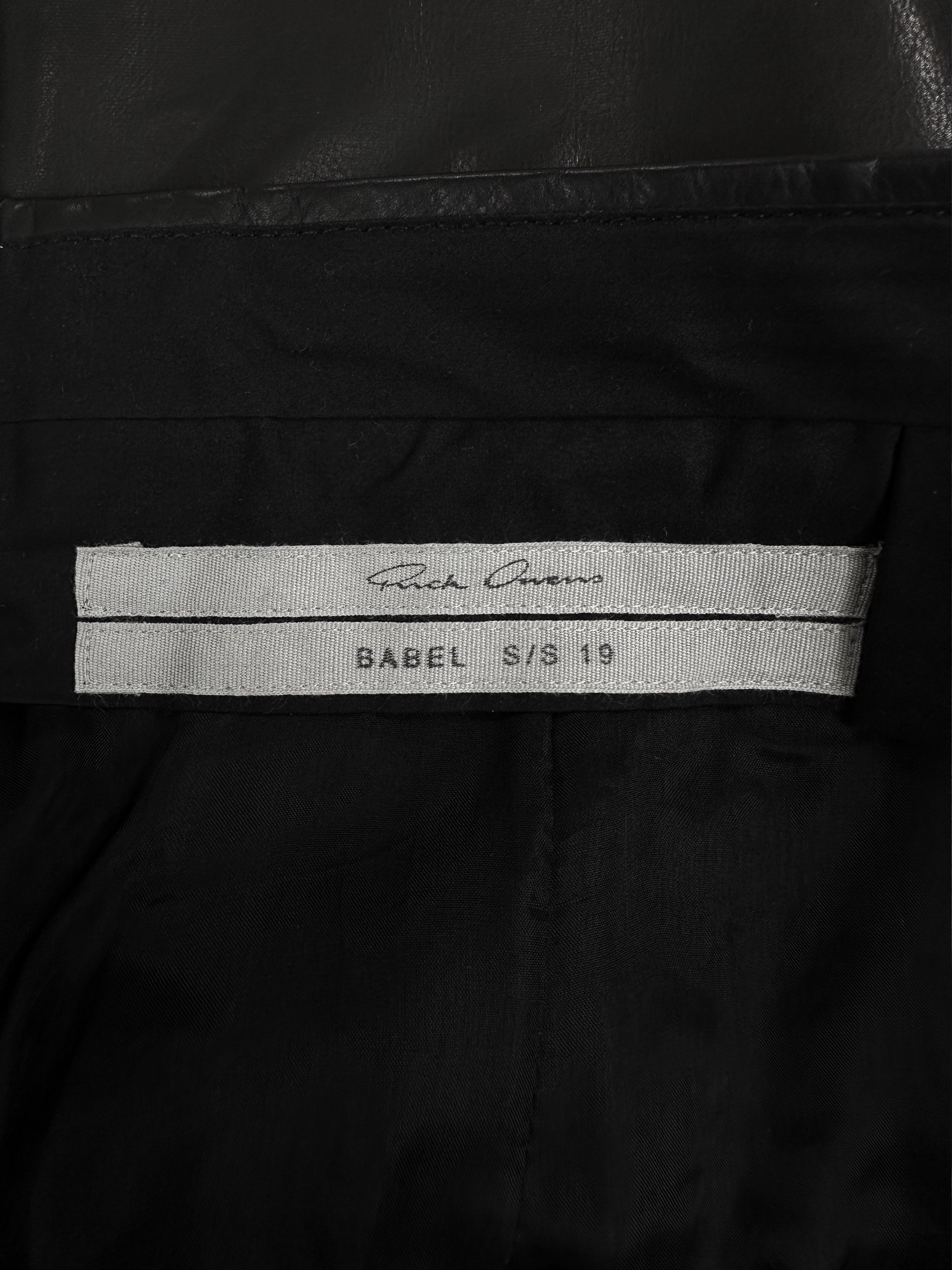 SS19 Rick Owens ‘Babel’ Calfskin Leather Pants