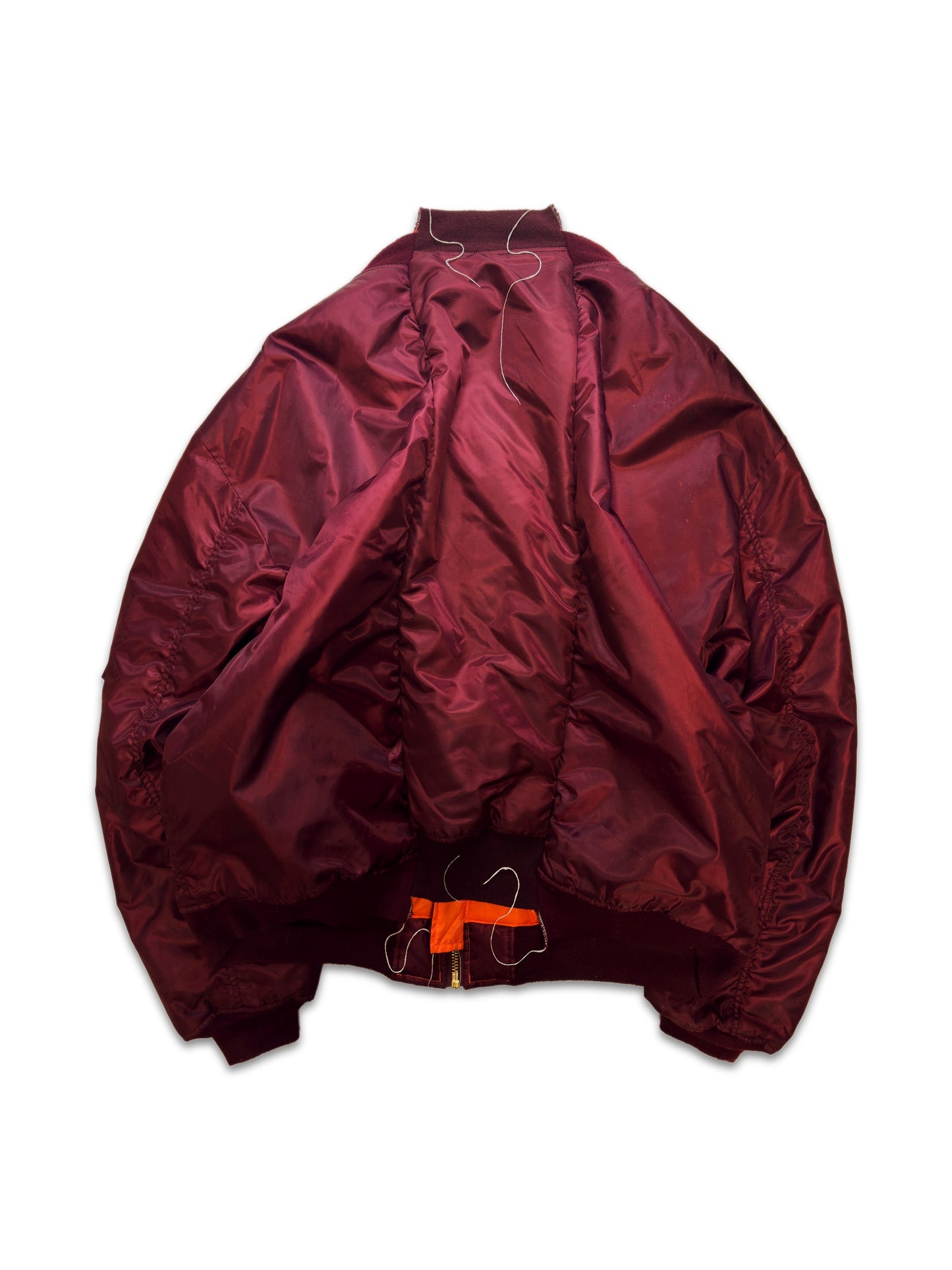 AW17 Vêtements ‘5XL’ Oversized Burgundy Nylon Bomber Jacket