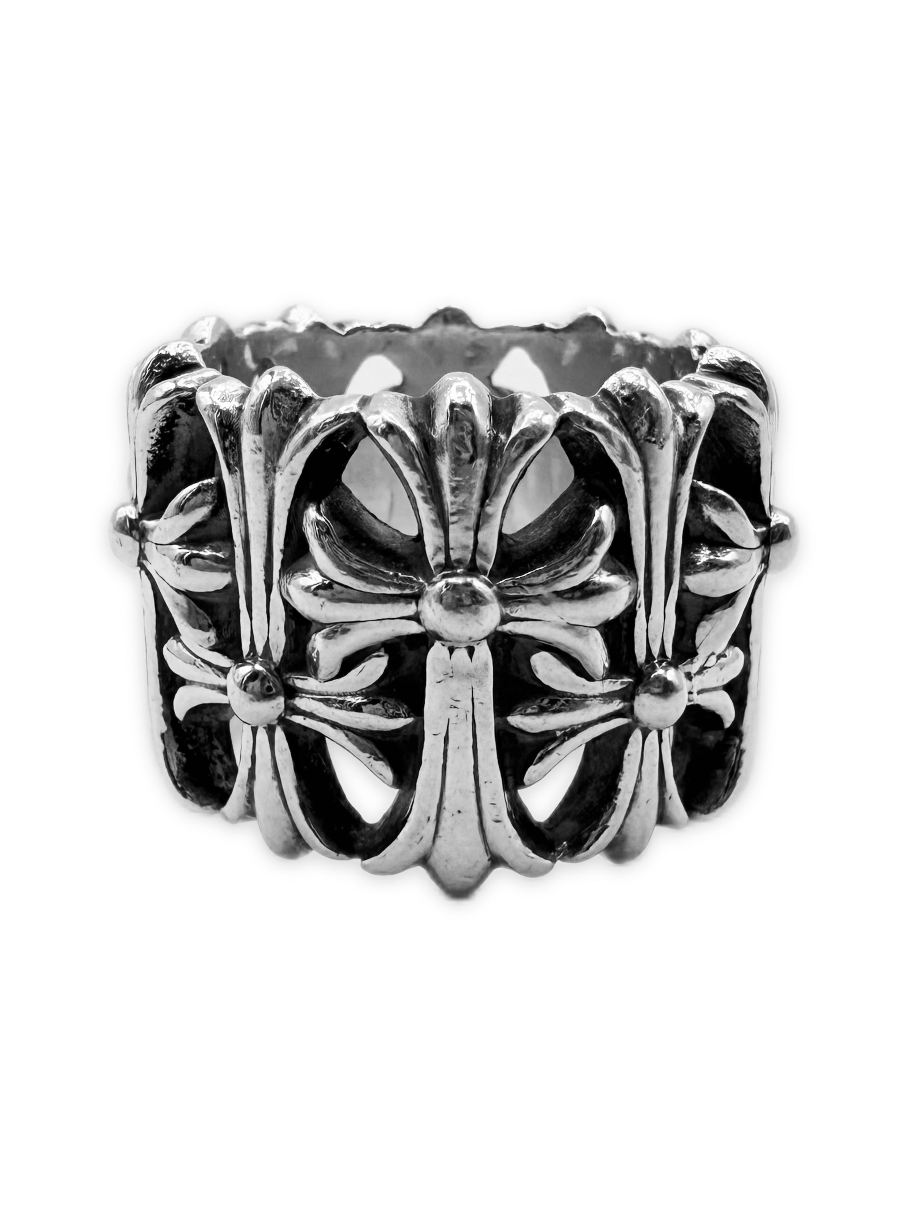 Chrome Hearts Cemetery .925 Silver Etched Ring