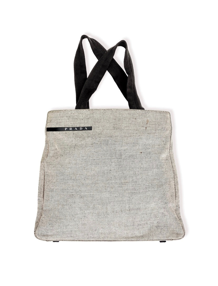 SS99 Prada Multi Pocket Canvas Top Handle Bag