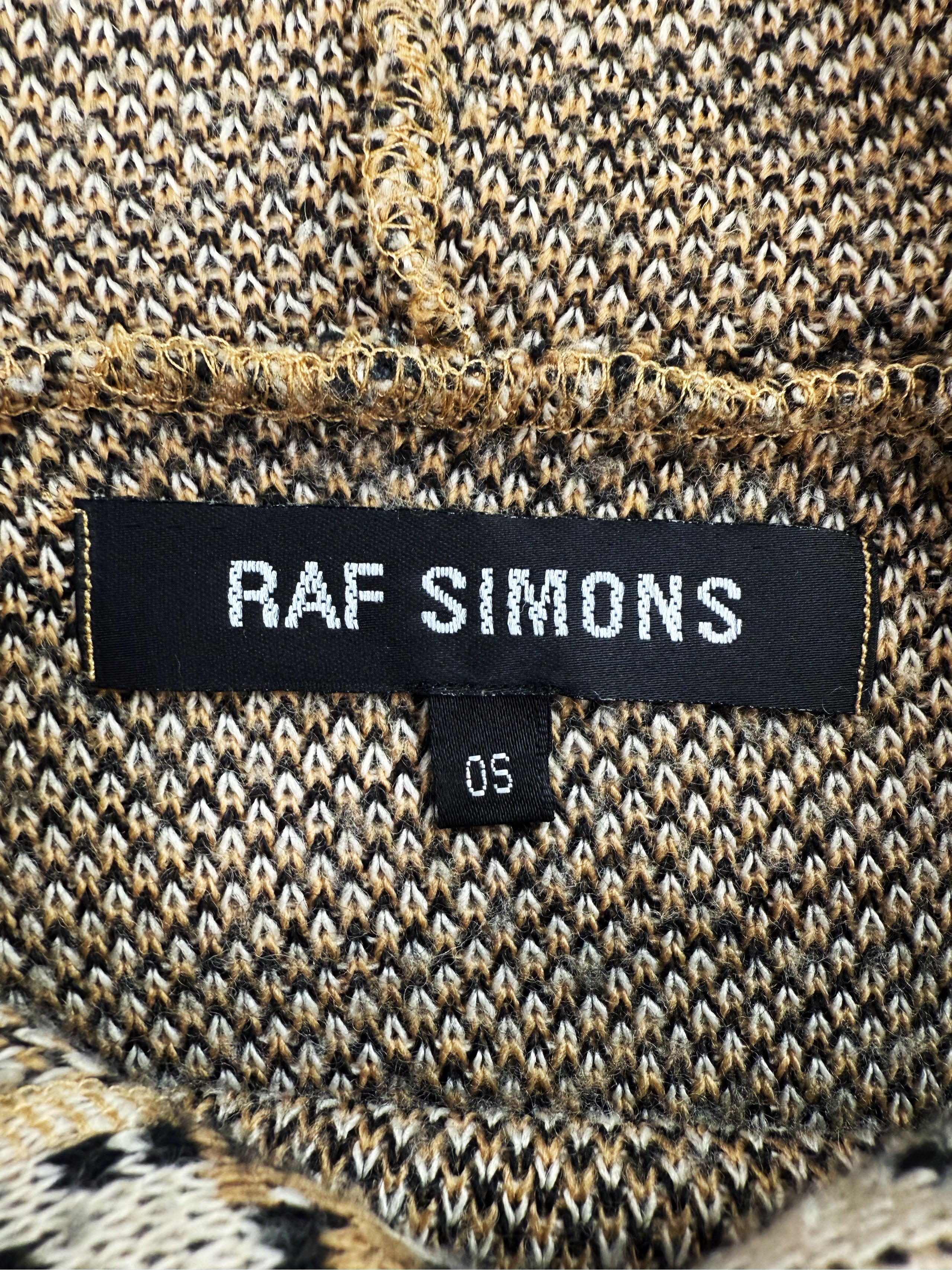 AW02 Raf Simons ‘Virginia Creeper’ Beige Digicamo Raglan OS Hoodie