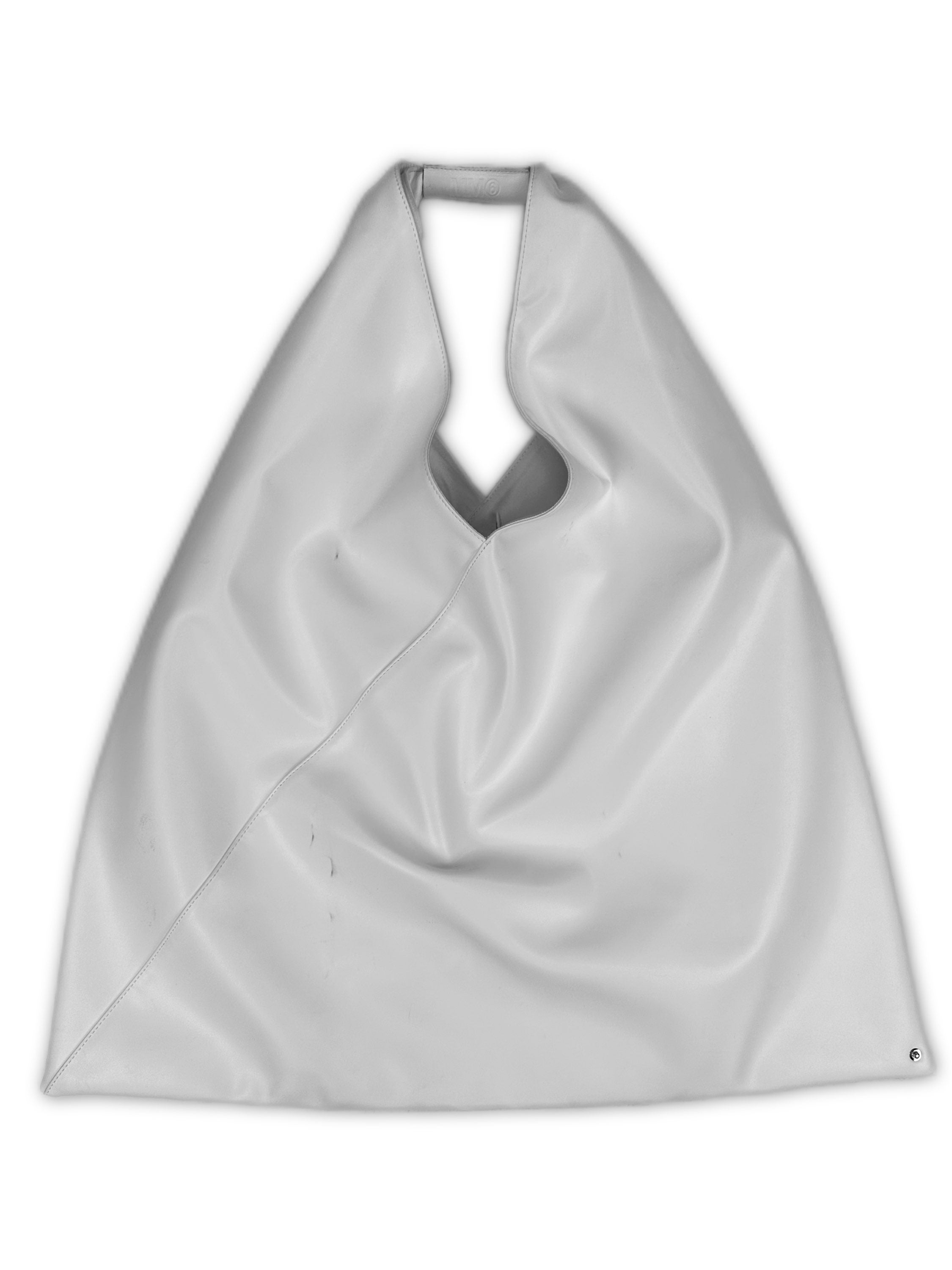 Maison Margiela White Leather Triangle Shoulder Bag