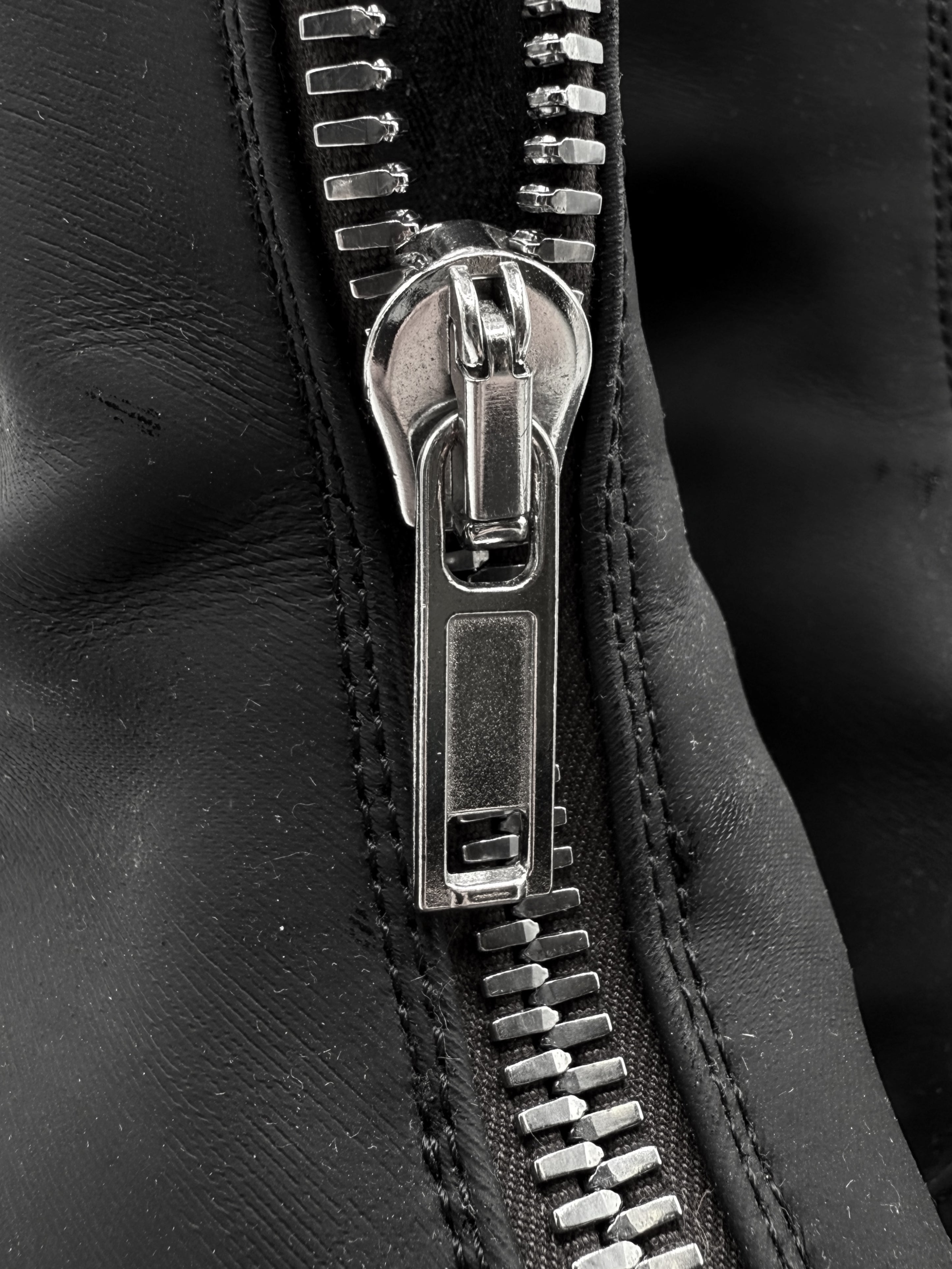 Rick Owens DRKSHDW Front Zip Nylon Black Boots