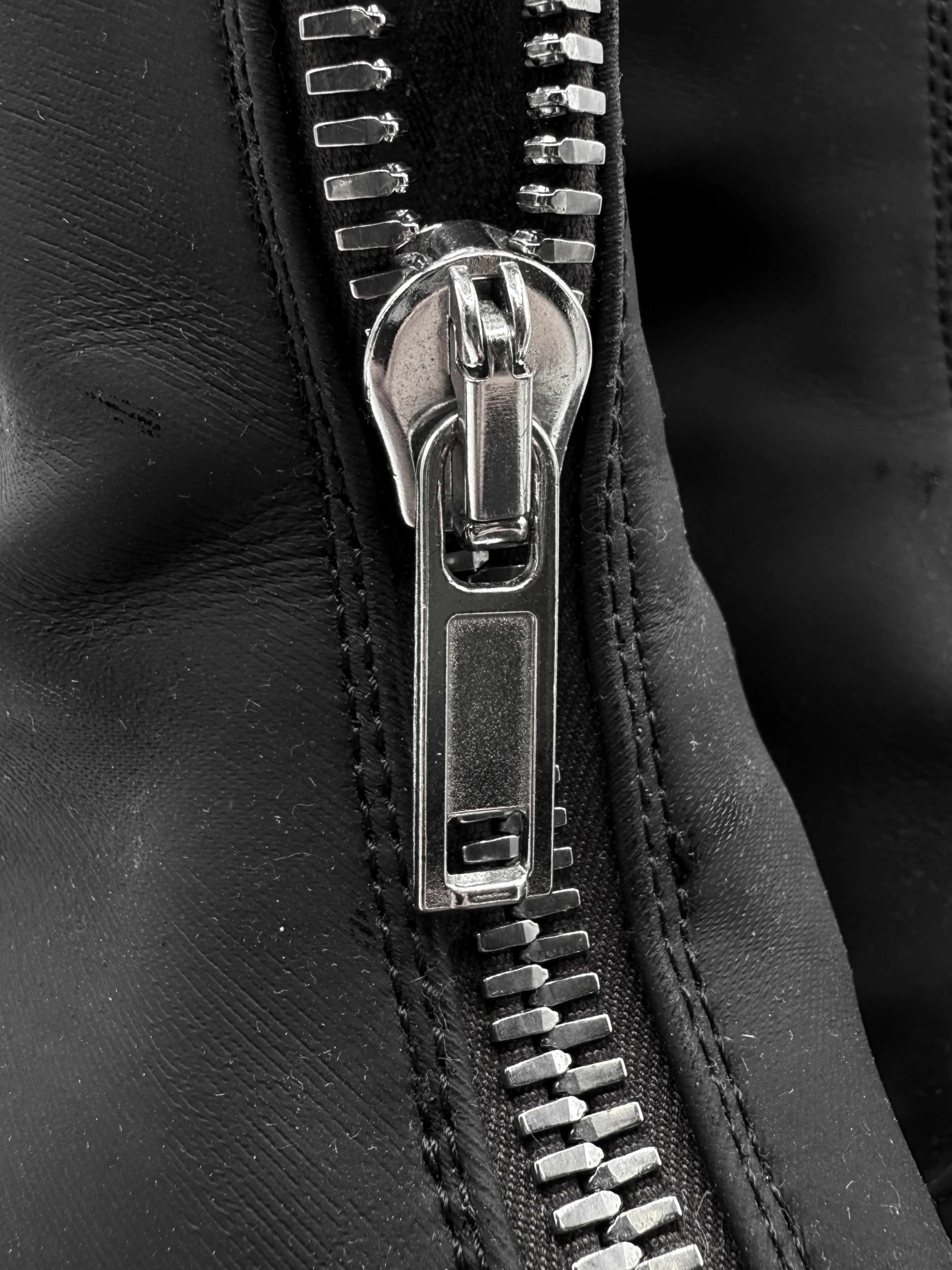 Rick Owens DRKSHDW Front Zip Nylon Black Boots