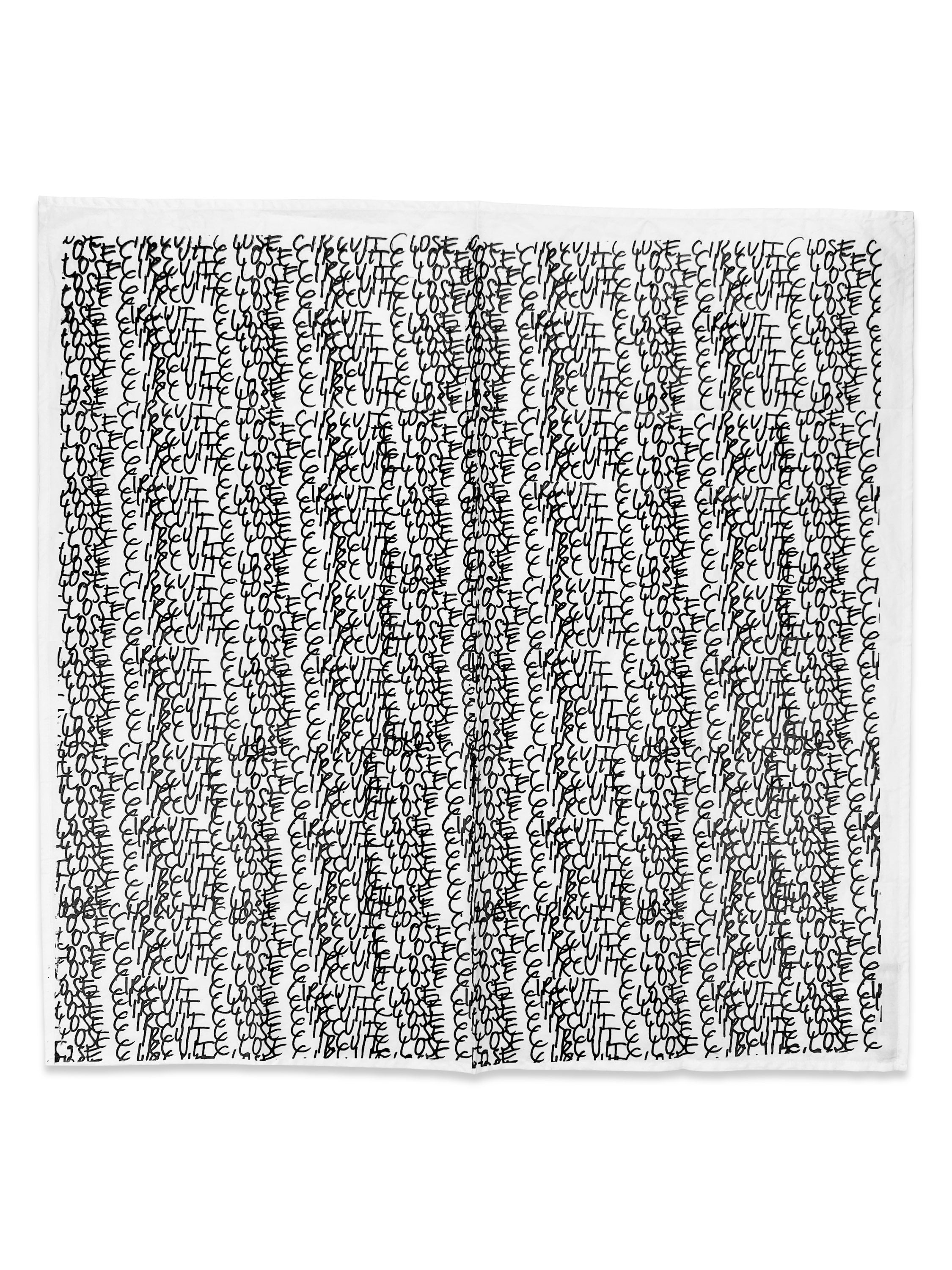 SS03 Raf Simons Consumed “Close Circuit” Script Bandana