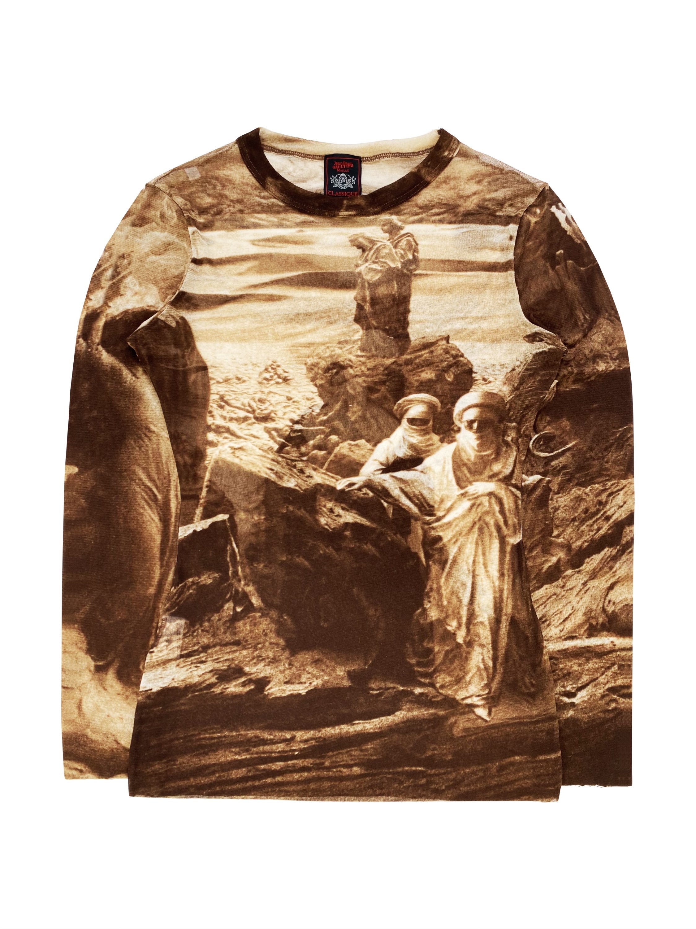 SS98 Jean Paul Gaultier ‘Bedouins’ Mesh Tattoo Longsleeve Shirt