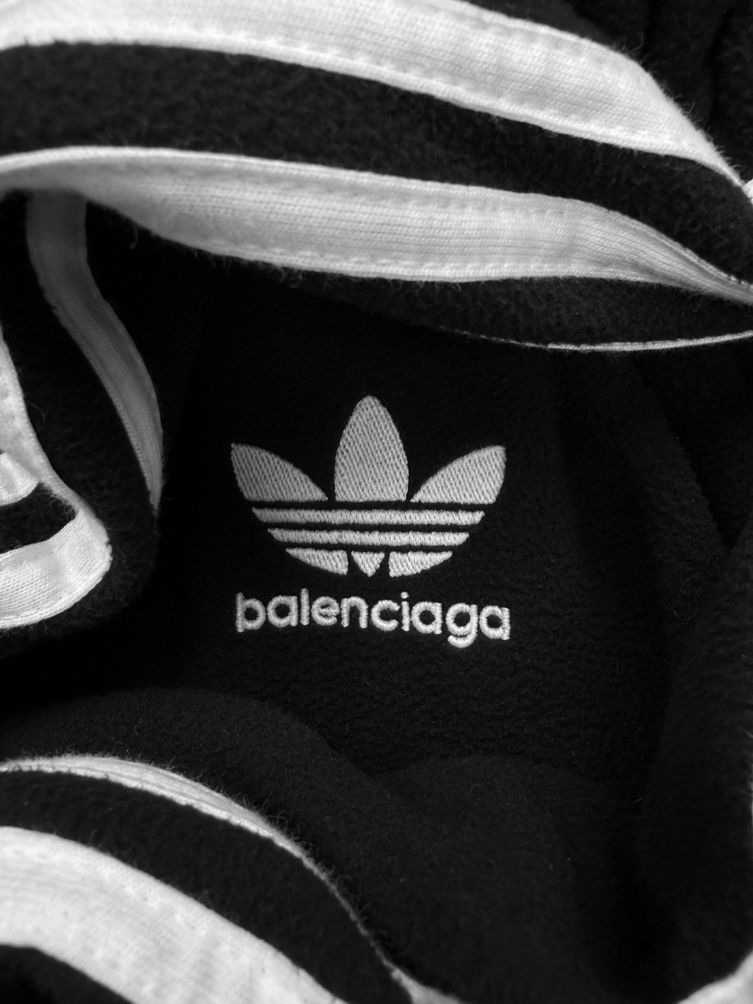 SS23 Balenciaga x Adidas ‘Three Stripe’ Oversized Fleece Jacket
