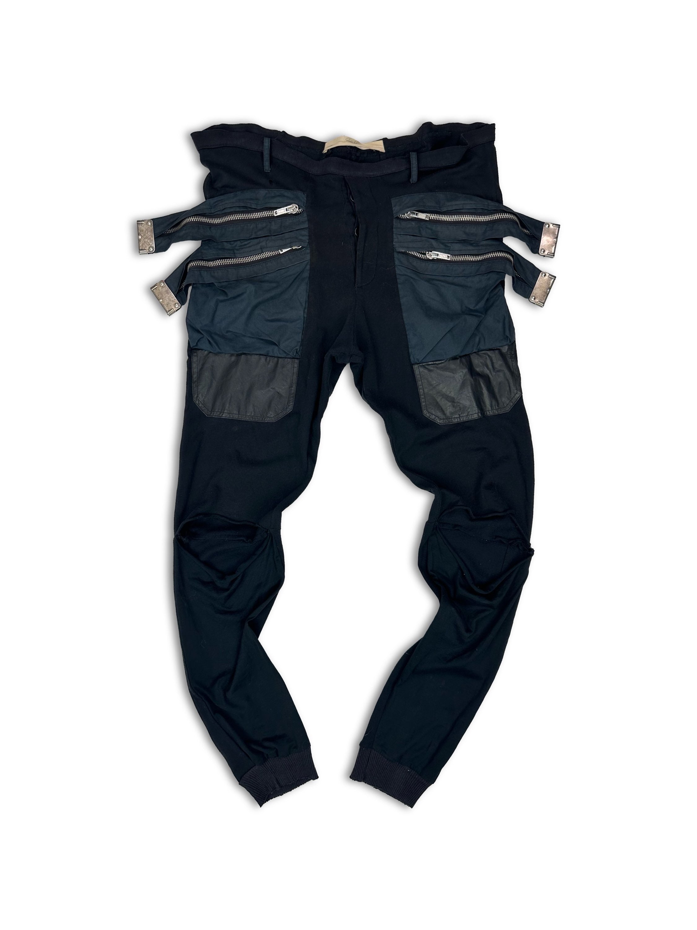 SS04 Rick Owens ‘Citrogen’ Leather Multi-zip Cargo Pants