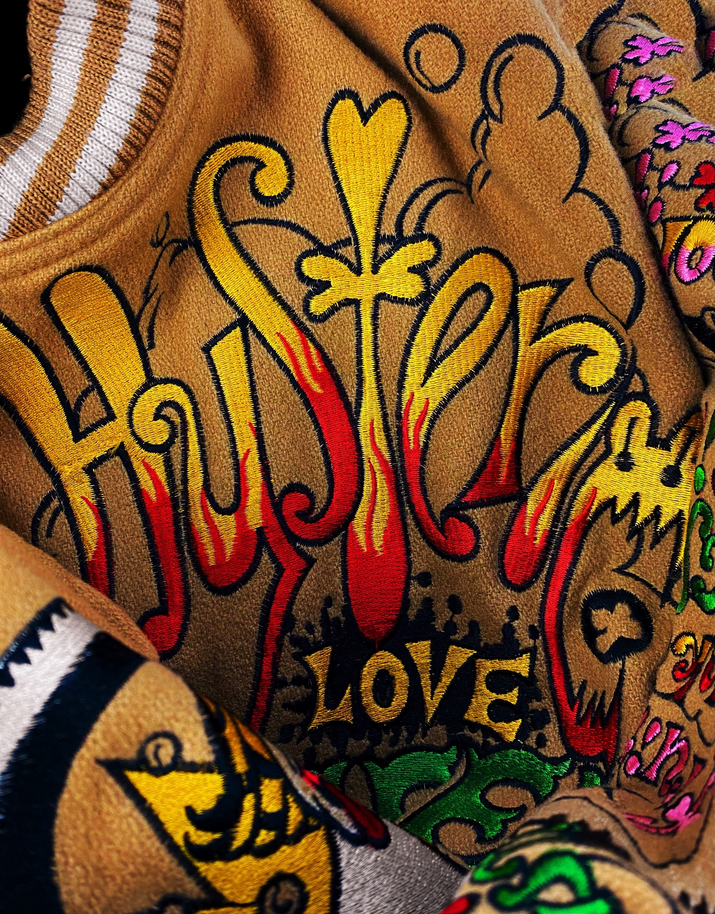 90s Hysteric Glamour ‘Pothead Punishment’ Ecstasy Varsity Jacket