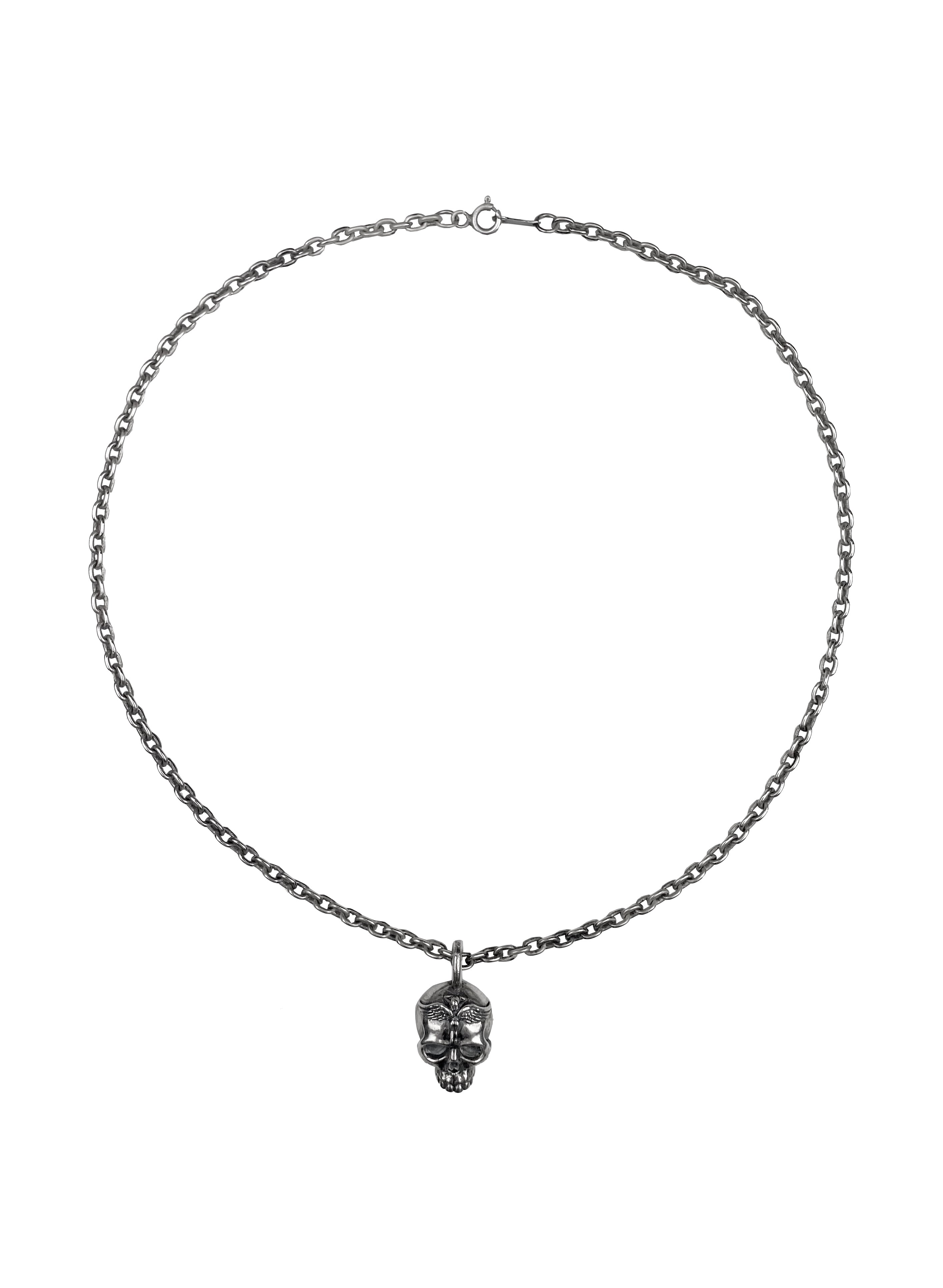 2005 Yohji Yamamoto Y’s For Men .925 Silver Winged Skull Chain