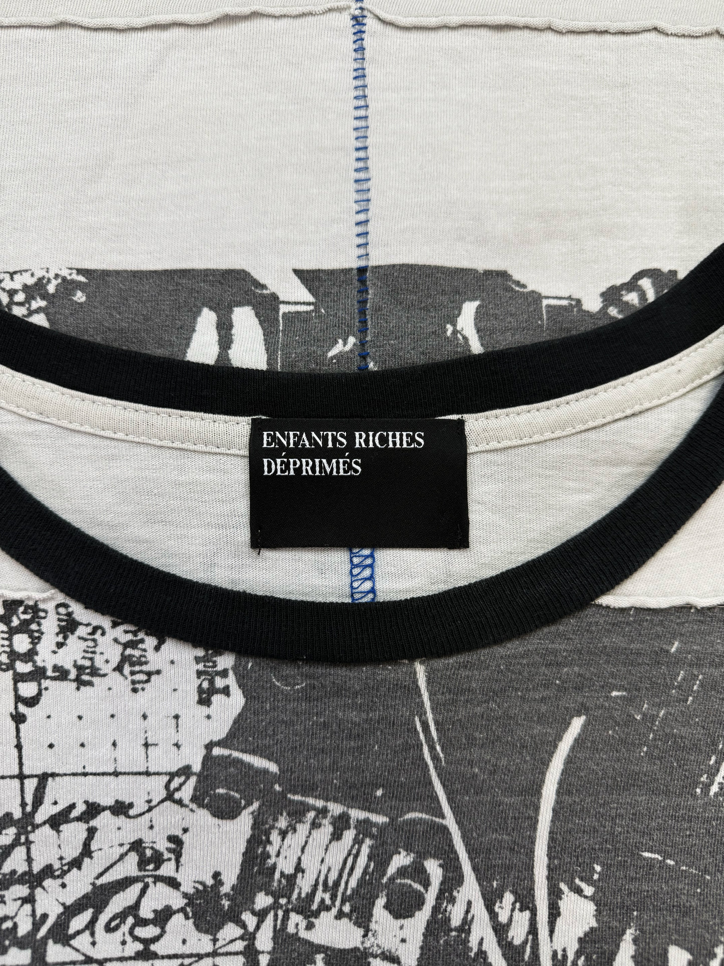 Enfants Riches Deprimes ‘Regression IV’ Cropped Contrast Stitch T-Shirt